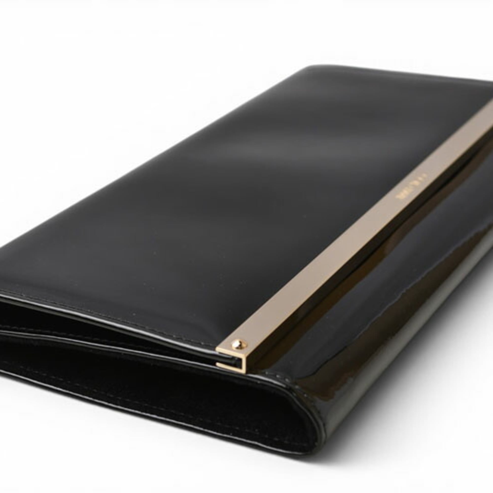 Jimmy Choo Black Patent Leather Clutch Bag (Pre-Owned)