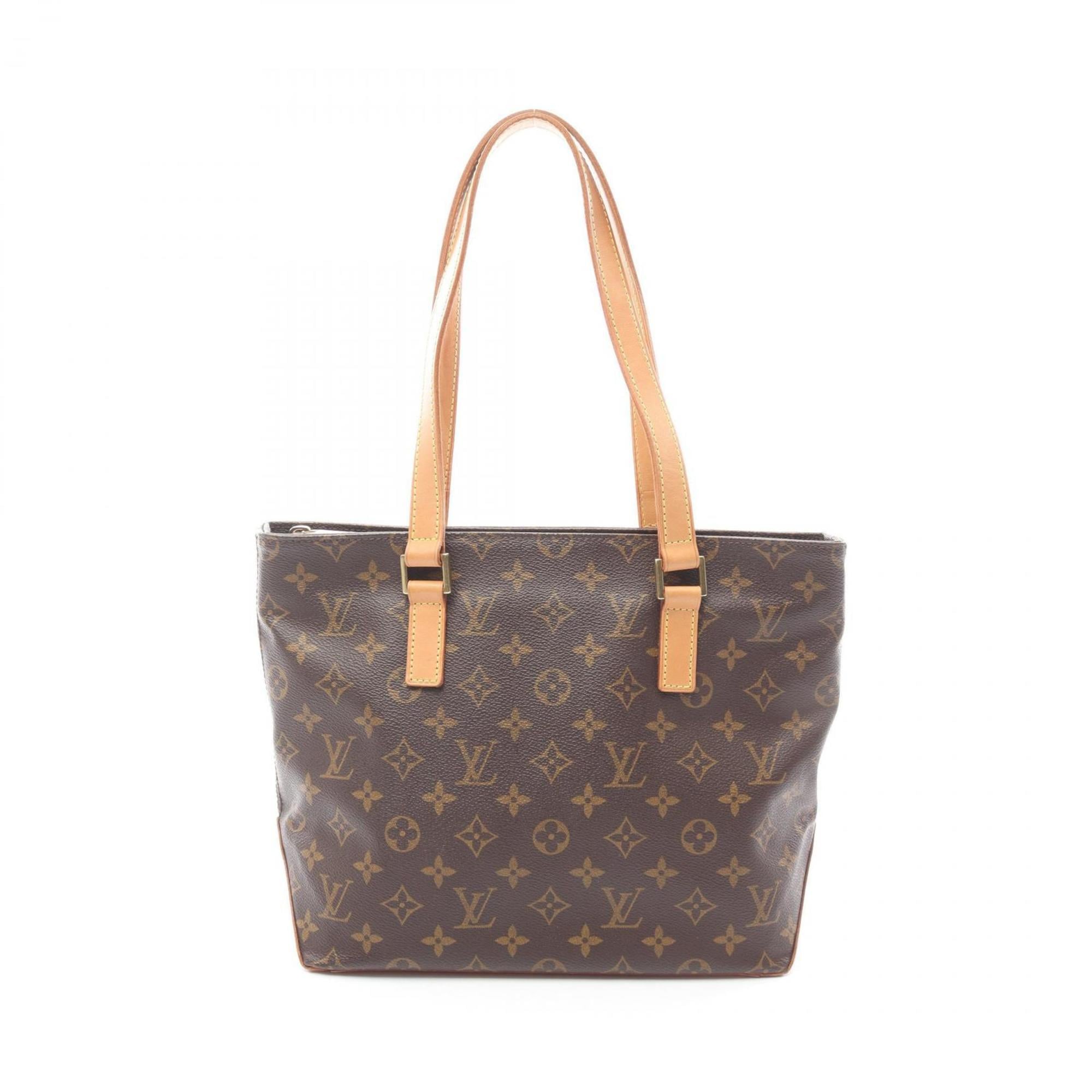 Louis Vuitton Brown Coated Canvas Leather Handbag Shoulder Bag (Pre-Owned)