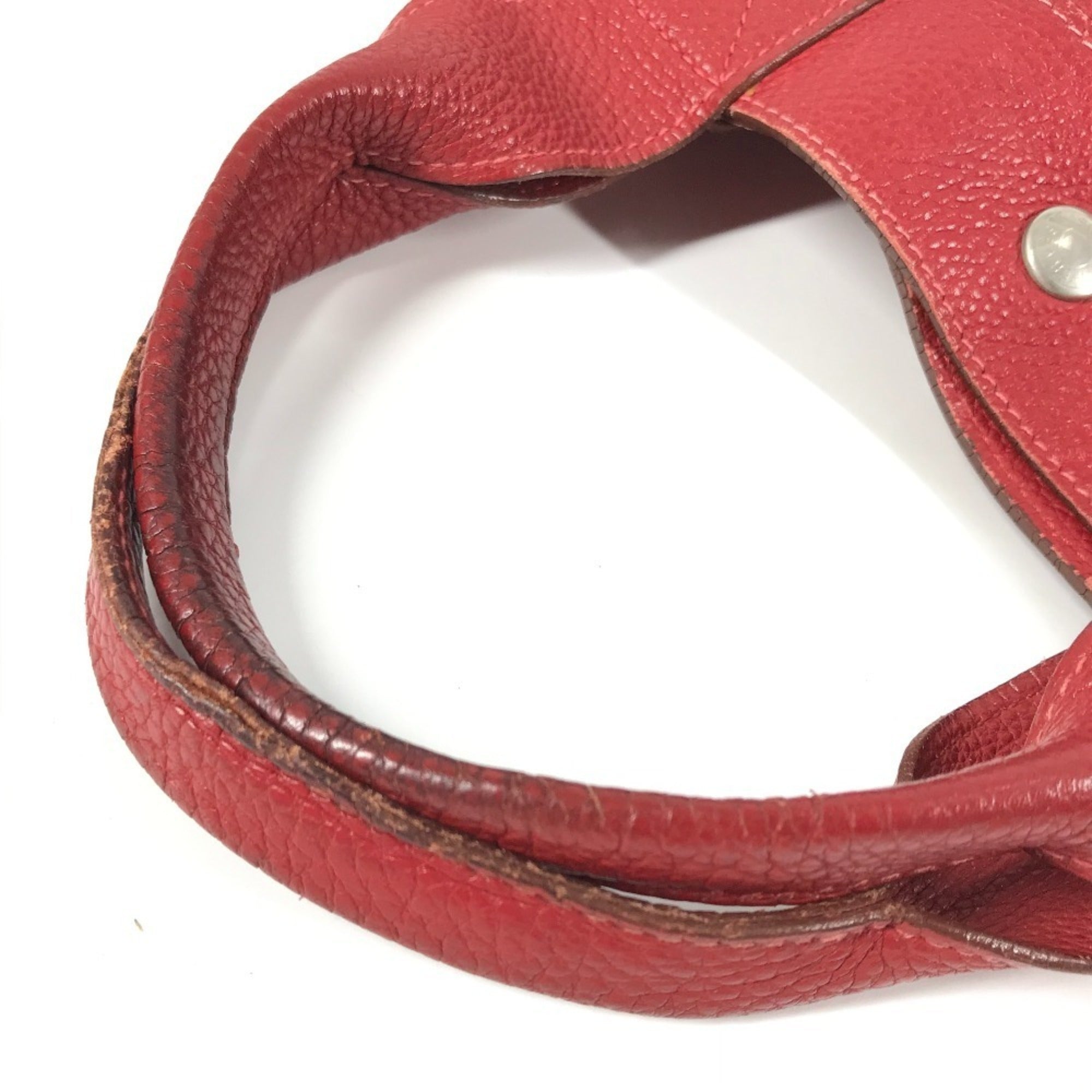 Hermes Fourre Tout Red Color Leather Handbag Tote Bag (Pre-Owned)
