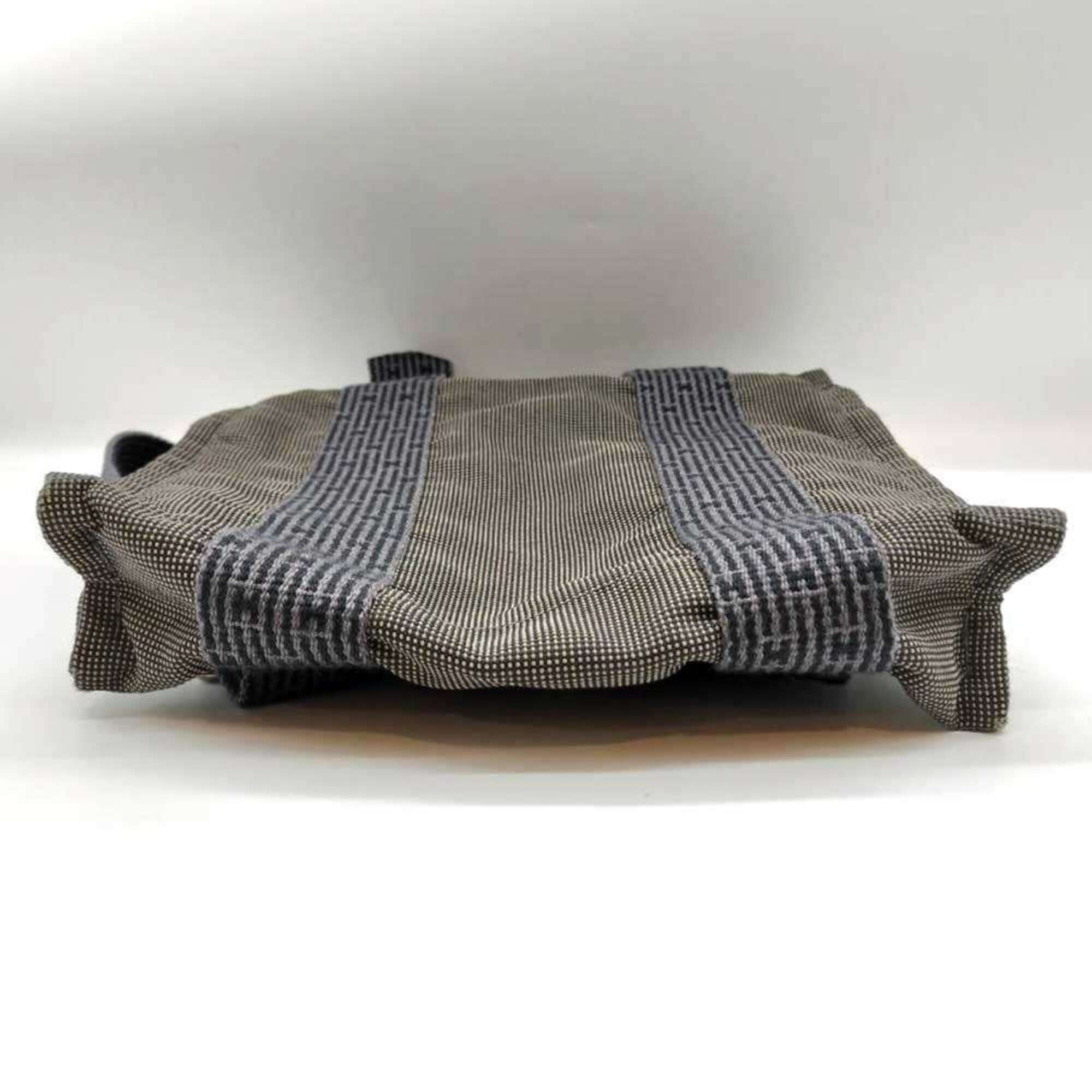 Hermes Her Line Gray Canvas Backpack (Pre-Owned)