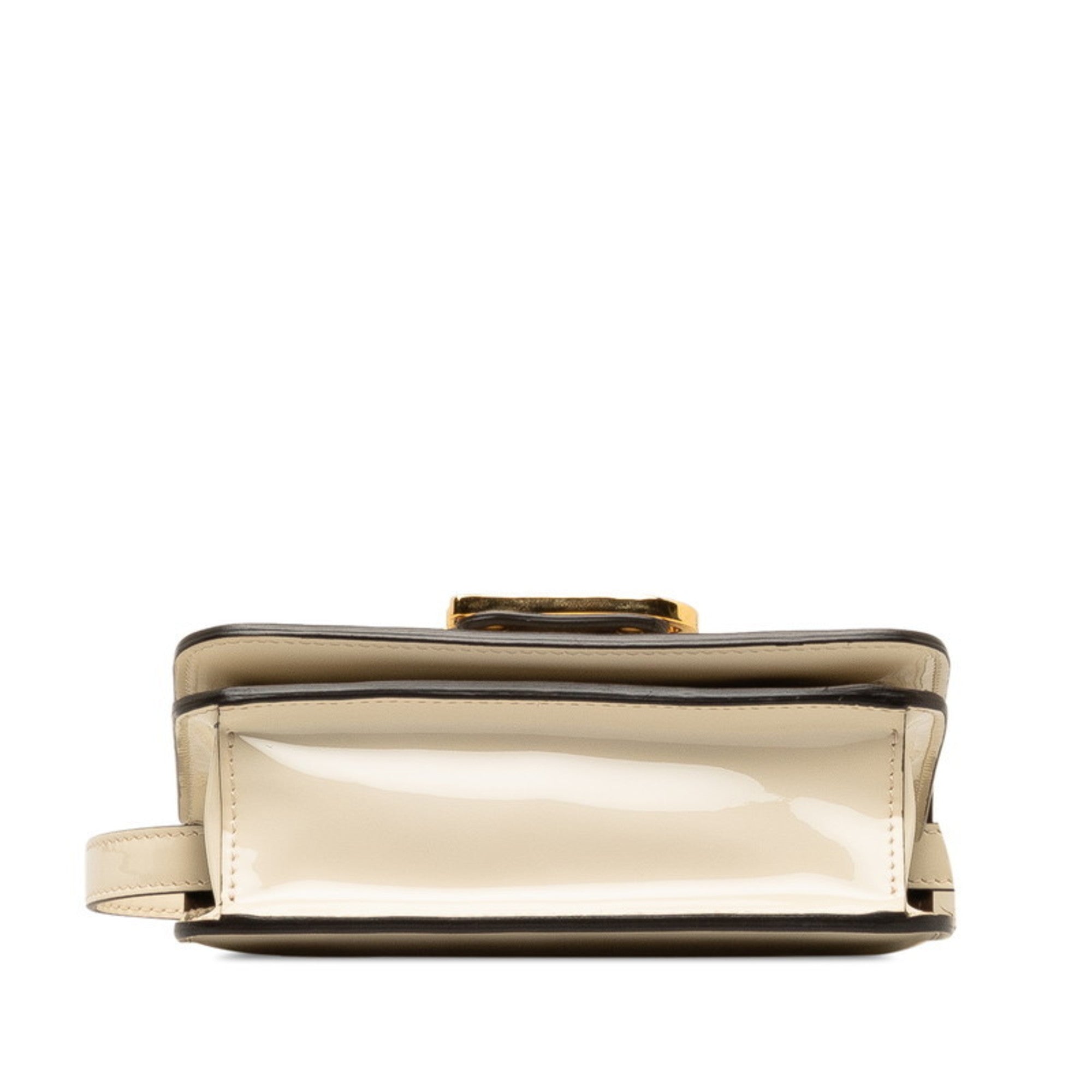 Fendi Ivory White Patent Leather Shoulder Bag (Pre-Owned)