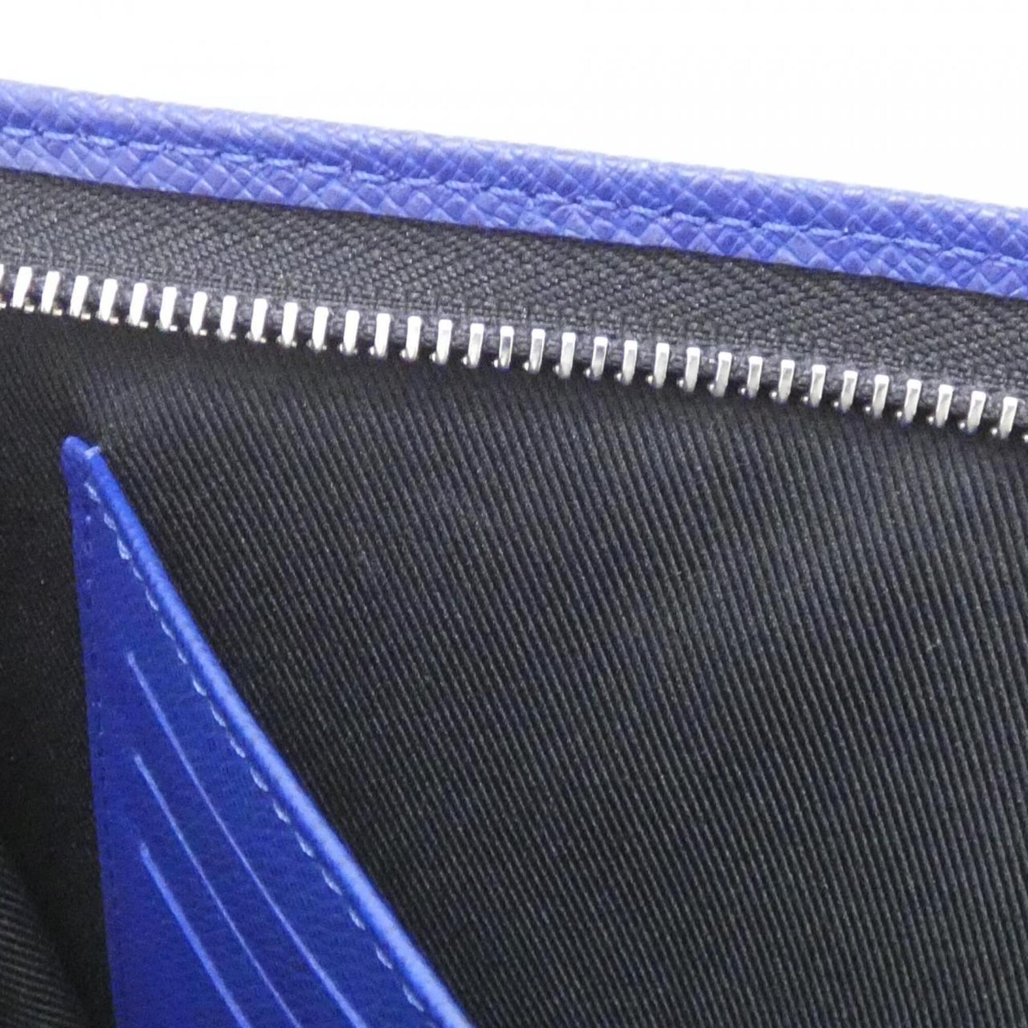 Louis Vuitton Blue Cobalt Coated Canvas Leather Handbag Pochette (Pre-Owned)