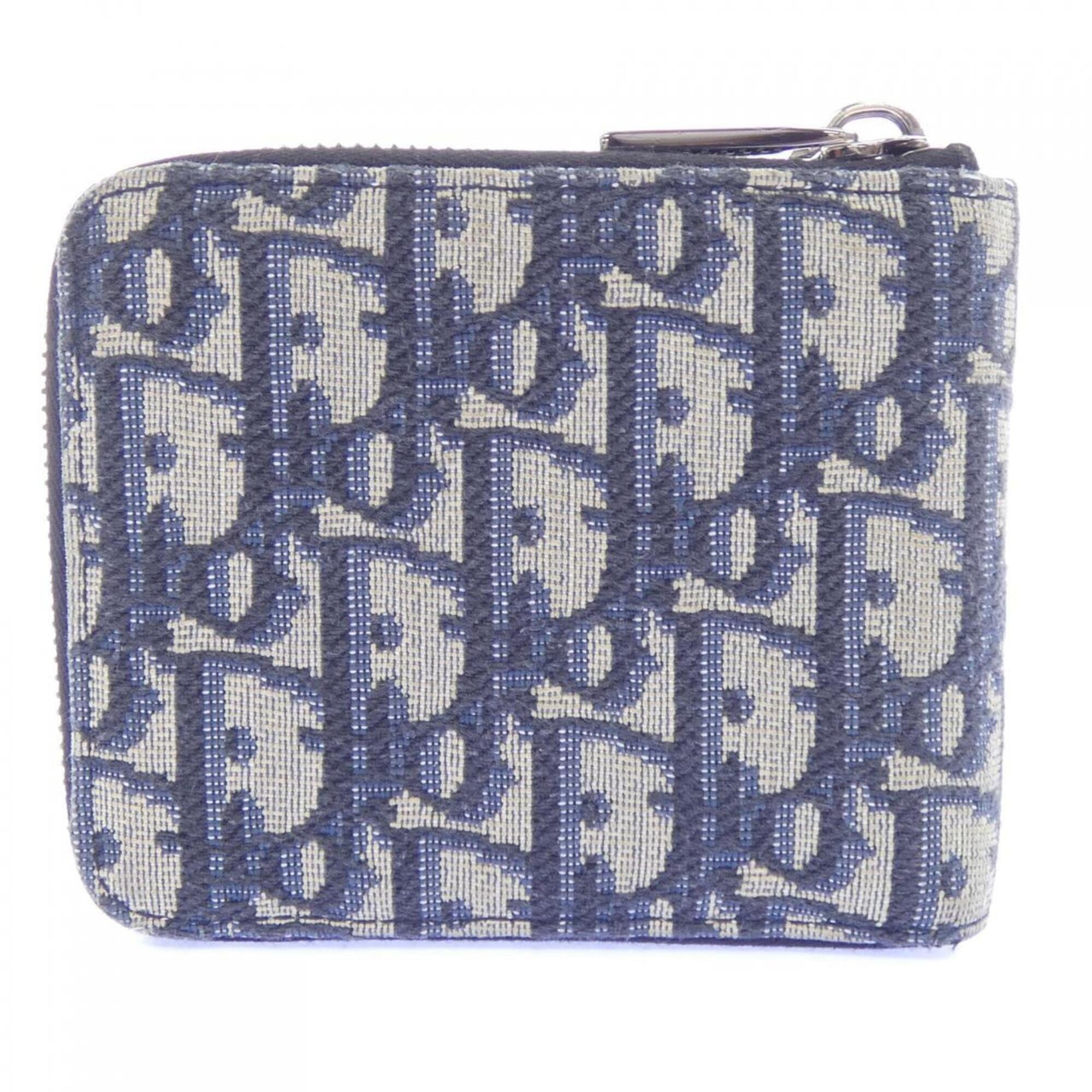 Christian Dior Beige Navy Bill Wallet (Bi-Fold) (Pre-Owned)
