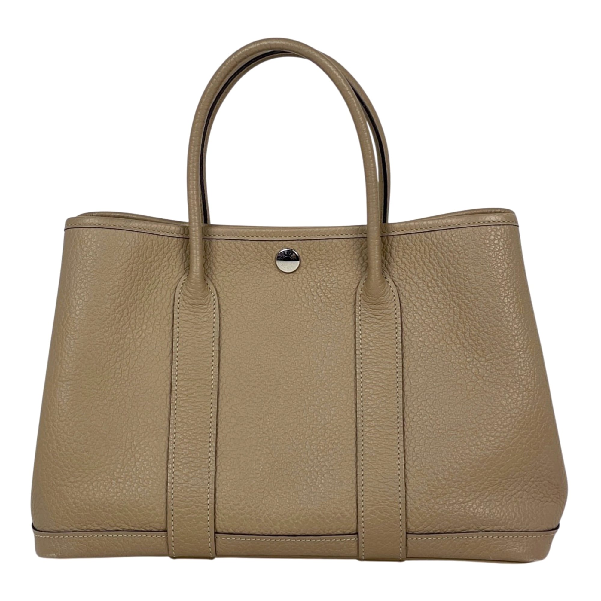 Hermes Garden Vache Leather Handbag Tote Bag (Pre-Owned)