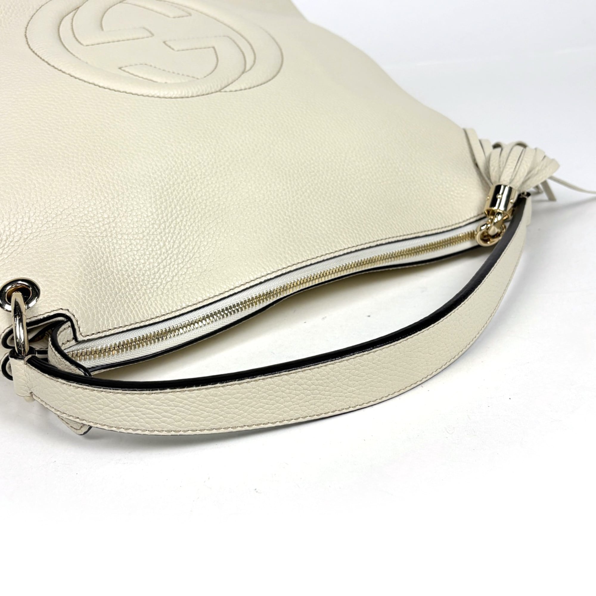 Gucci Soho White Leather Handbag (Pre-Owned)