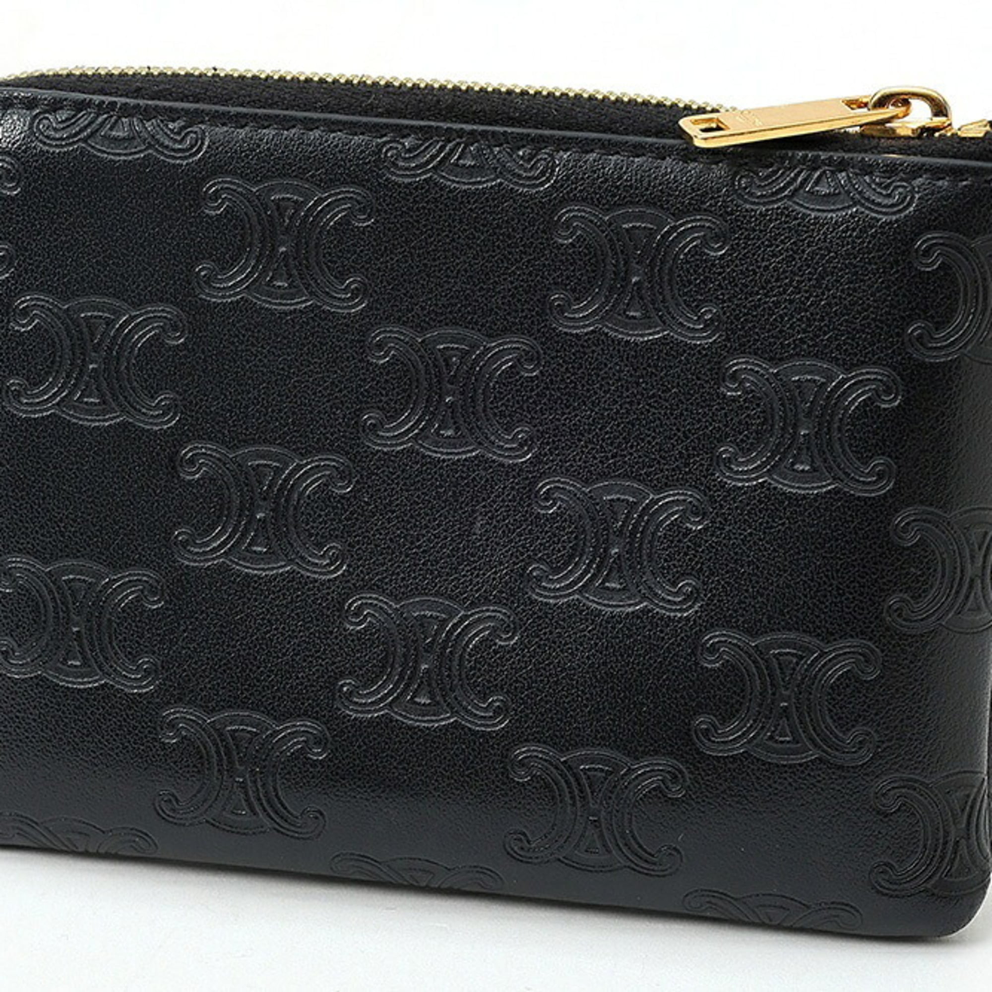 Celine Black Leather Coin Purse/Coin Case (Pre-Owned)