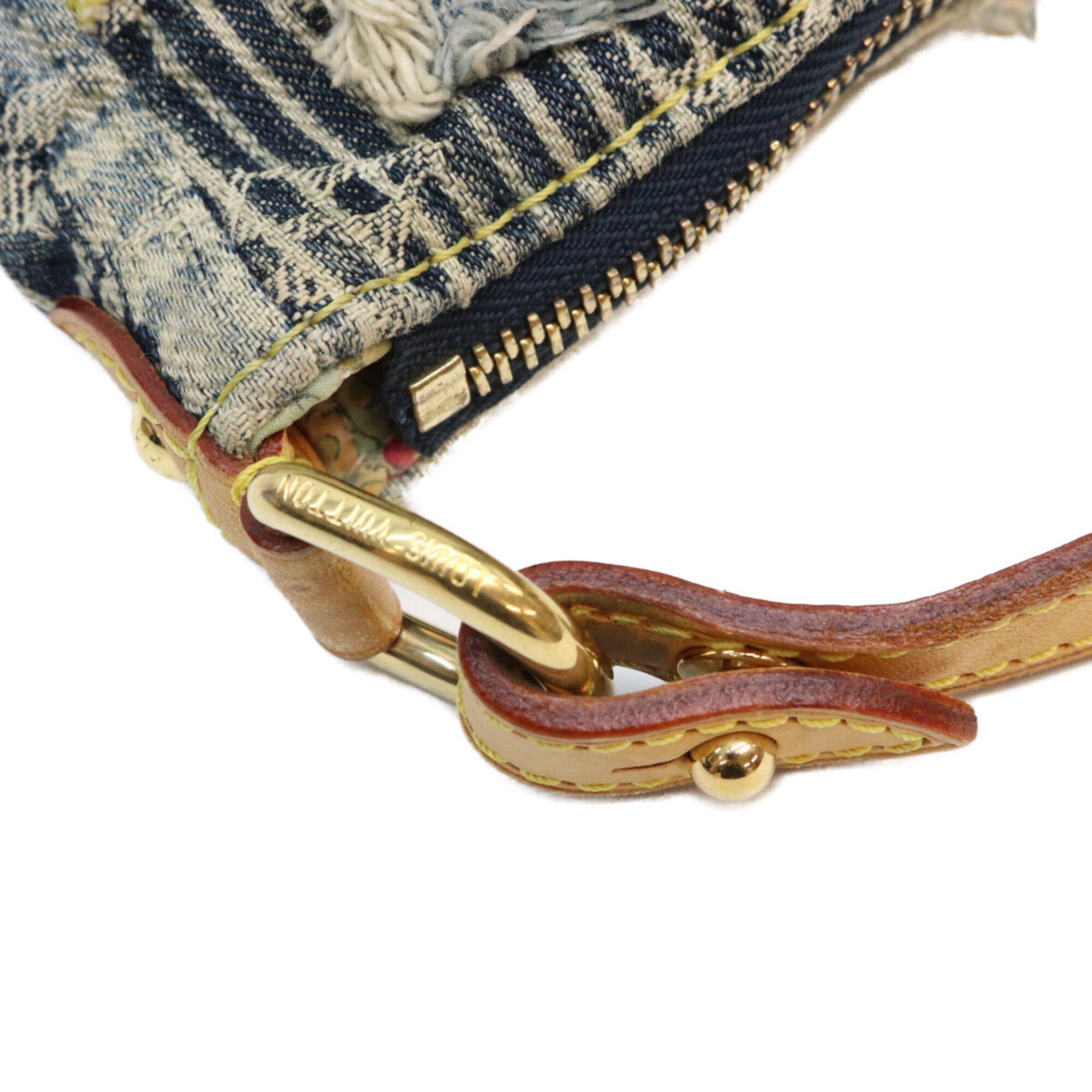 Louis Vuitton Blue Brown Monogram Denim Shoulder Bag (Pre-Owned)