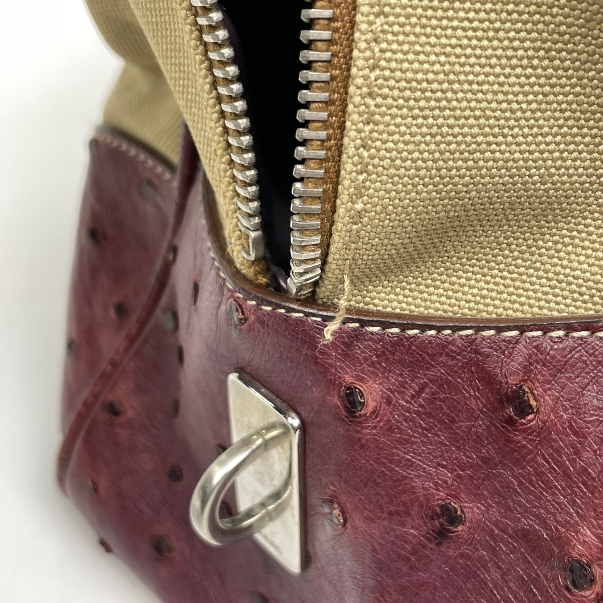 Prada Brown Canvas Handbag (Pre-Owned)