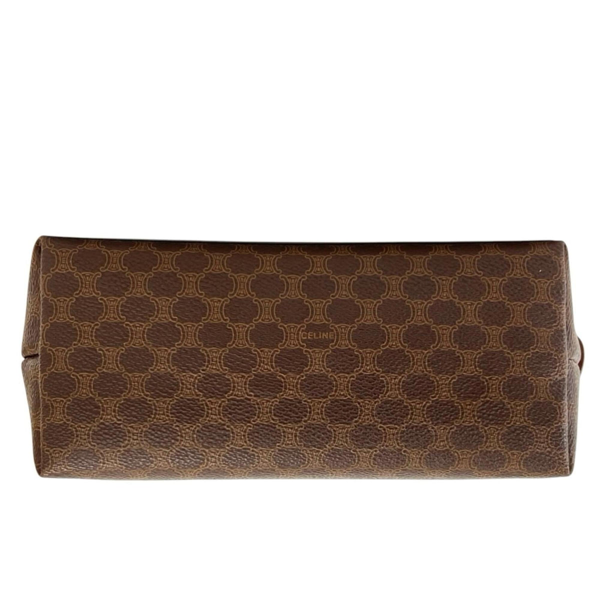 Celine Brown Coated Canvas Leather Pouch (Pre-Owned)