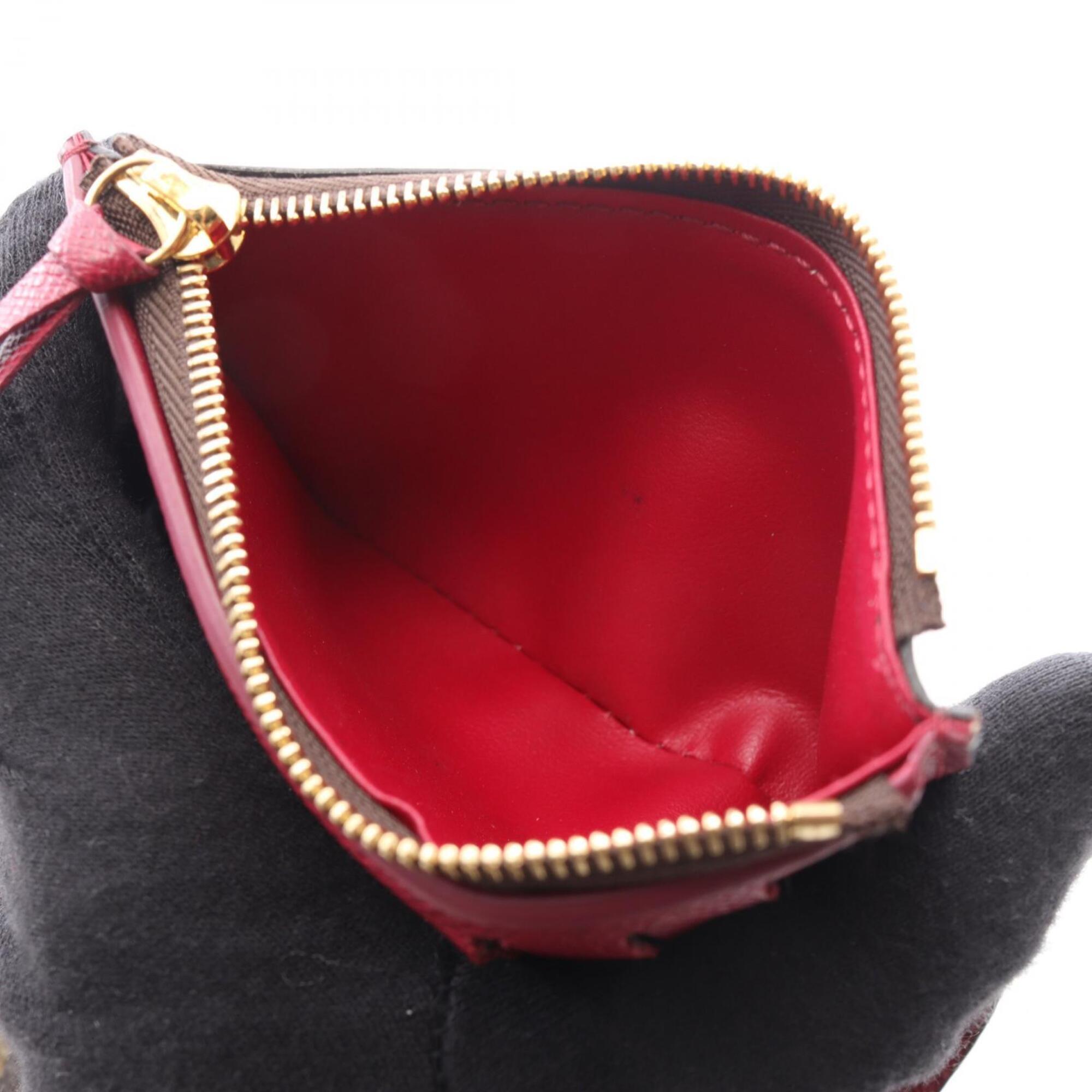 Louis Vuitton Brown Fuchsia Pink Pvc Leather Wallet (Tri-Fold) (Pre-Owned)