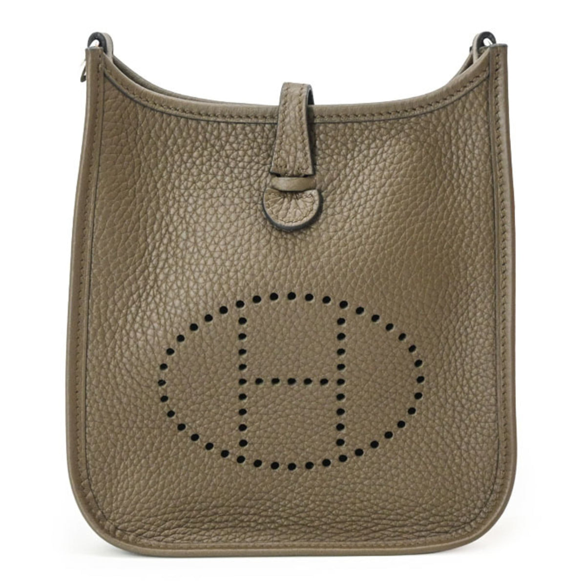 Hermes Evelyne Vert Taurillon Clemence Leather Shoulder Bag (Pre-Owned)
