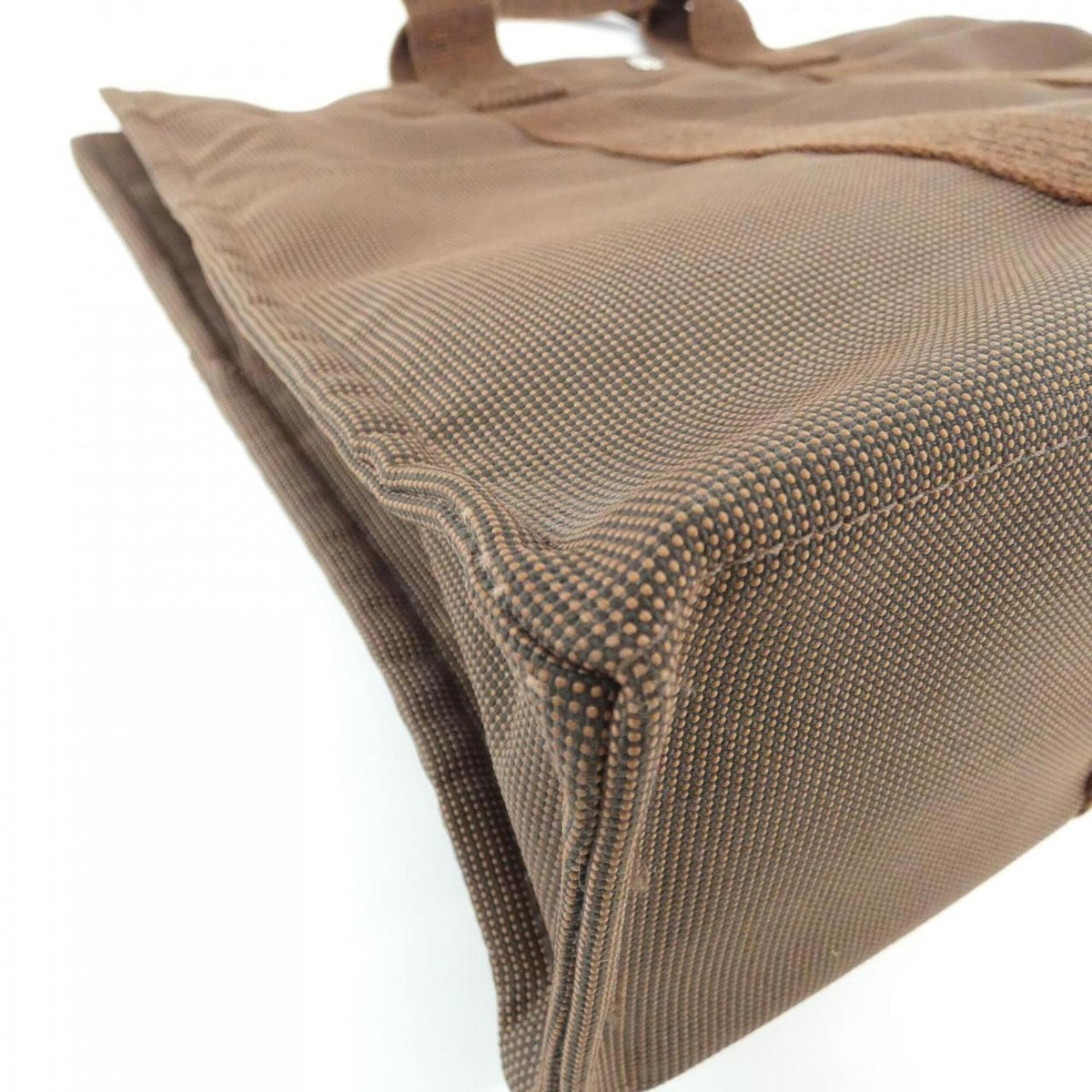 Hermes Brown Canvas Handbag (Pre-Owned)