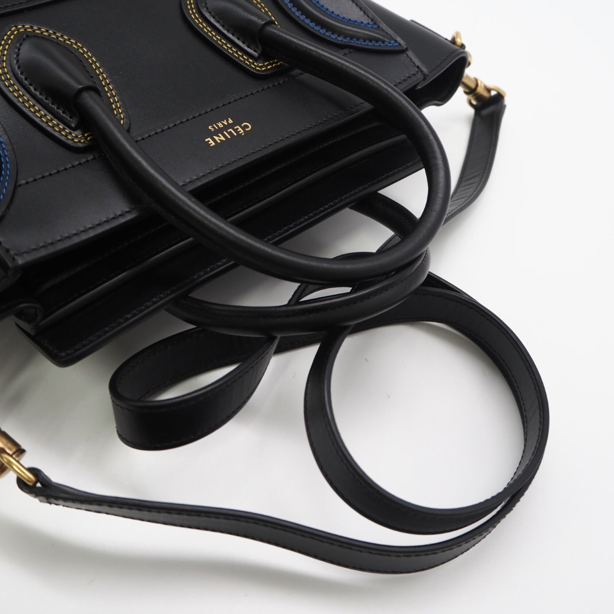 Celine Black Multi-Color Leather Handbag (Pre-Owned)