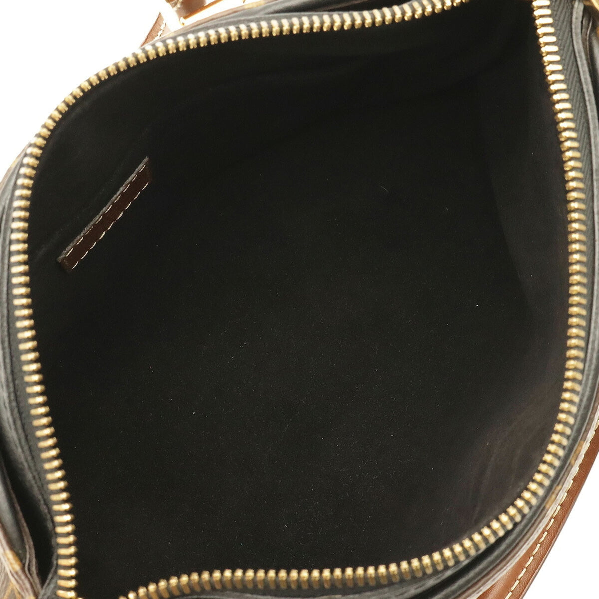 Louis Vuitton Noir Monogram Canvas Pvc Coated Canvas Leather Handbag Shoulder Bag (Pre-Owned)
