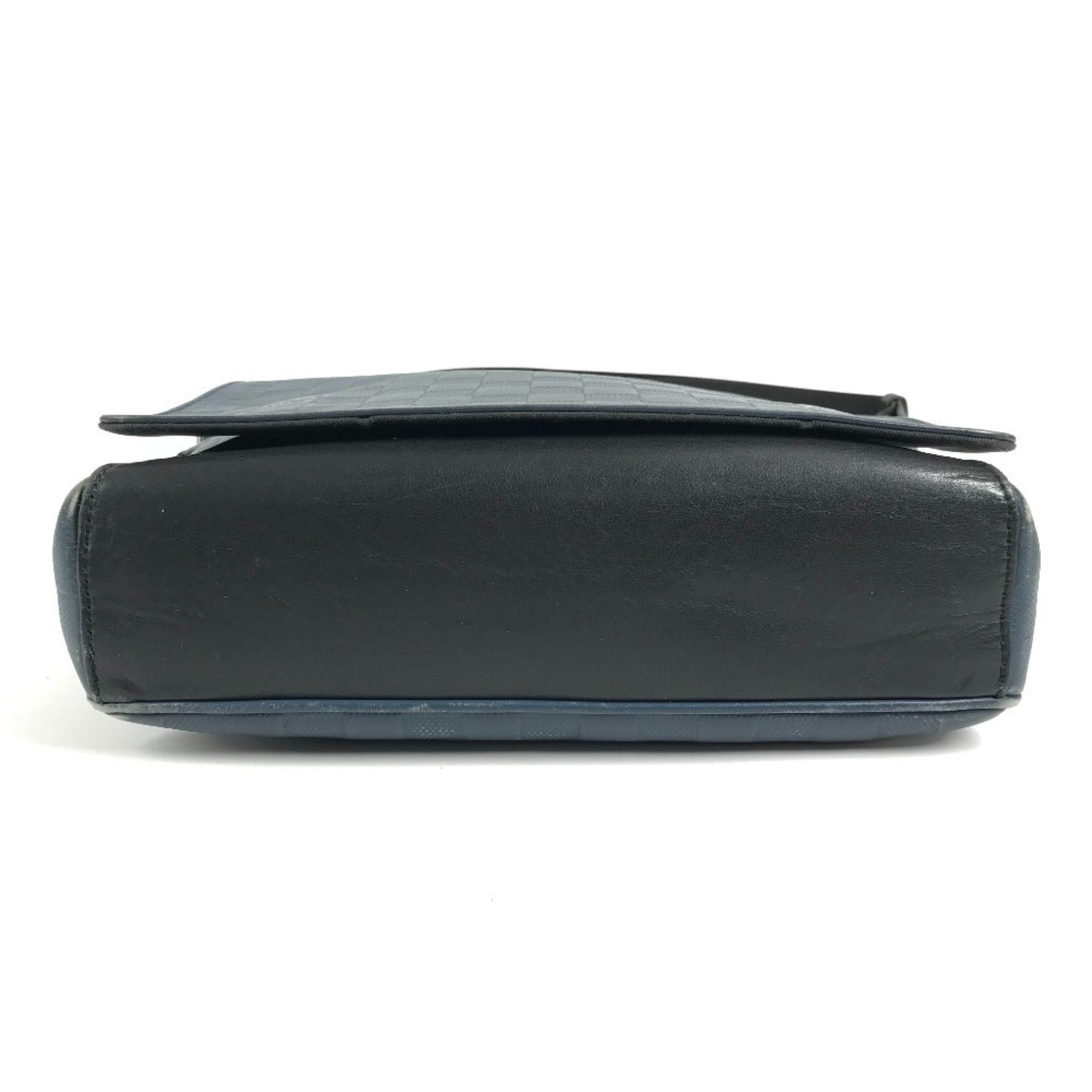 Louis Vuitton Black Blue Damier Infini Messenger Bag Shoulder Bag (Pre-Owned)