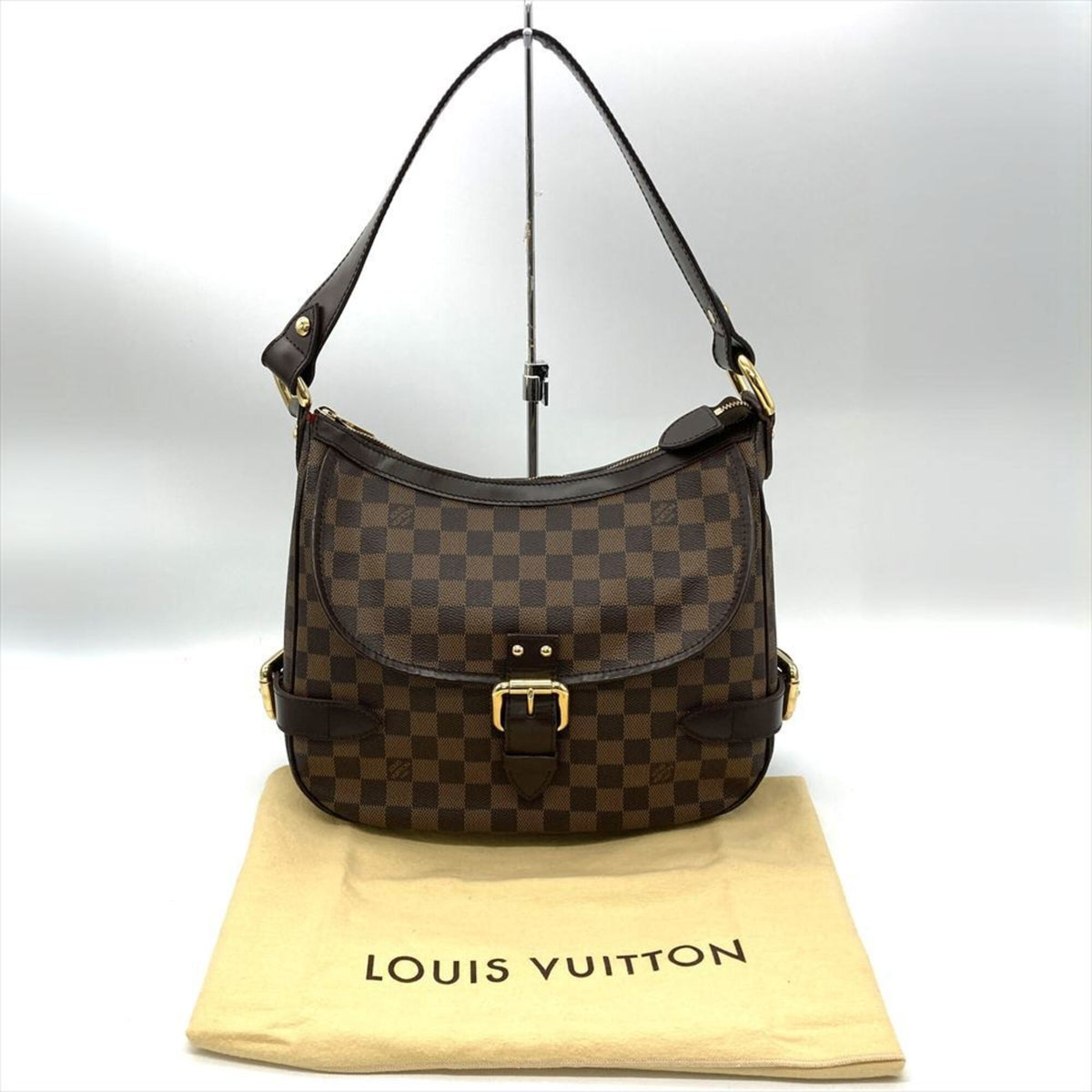 Louis Vuitton Brown Damier Canvas Ebene Damier Azur Shoulder Bag (Pre-Owned)