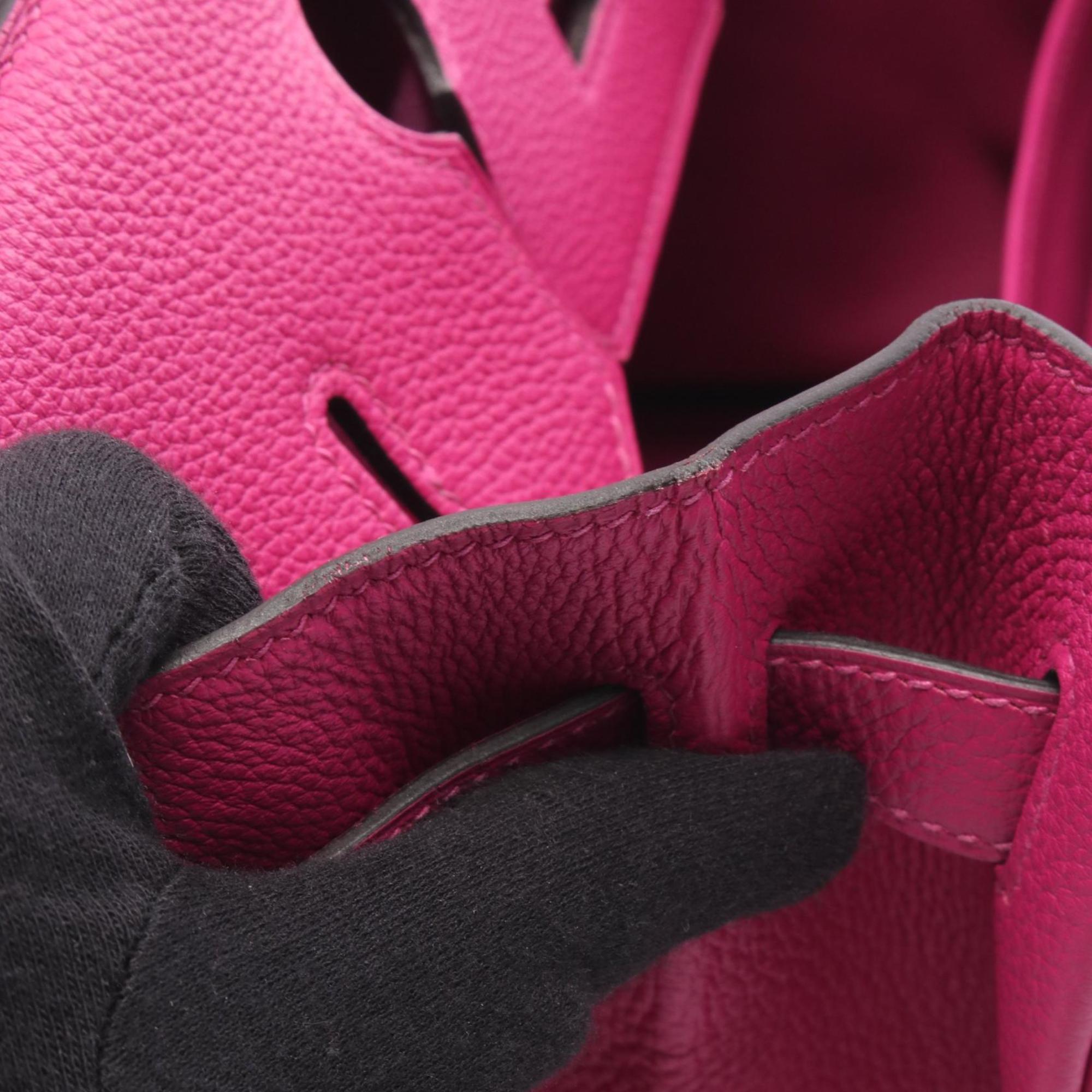 Hermes Pink Leather Handbag (Pre-Owned)
