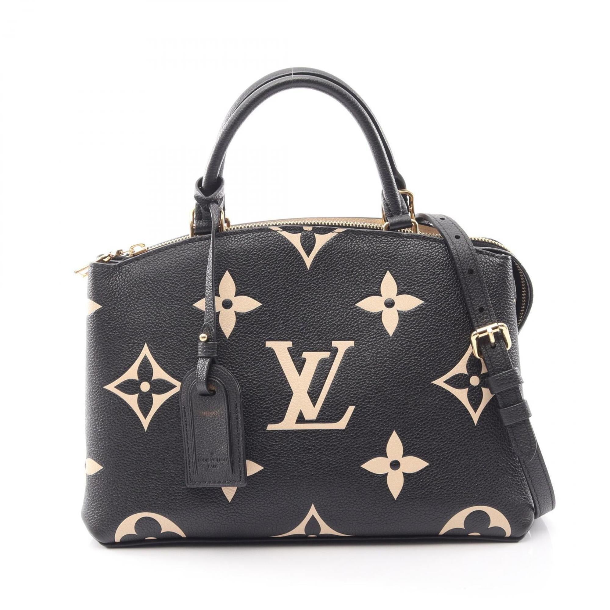 Louis Vuitton Monogram Empreinte Beige Black Leather Handbag (Pre-Owned)