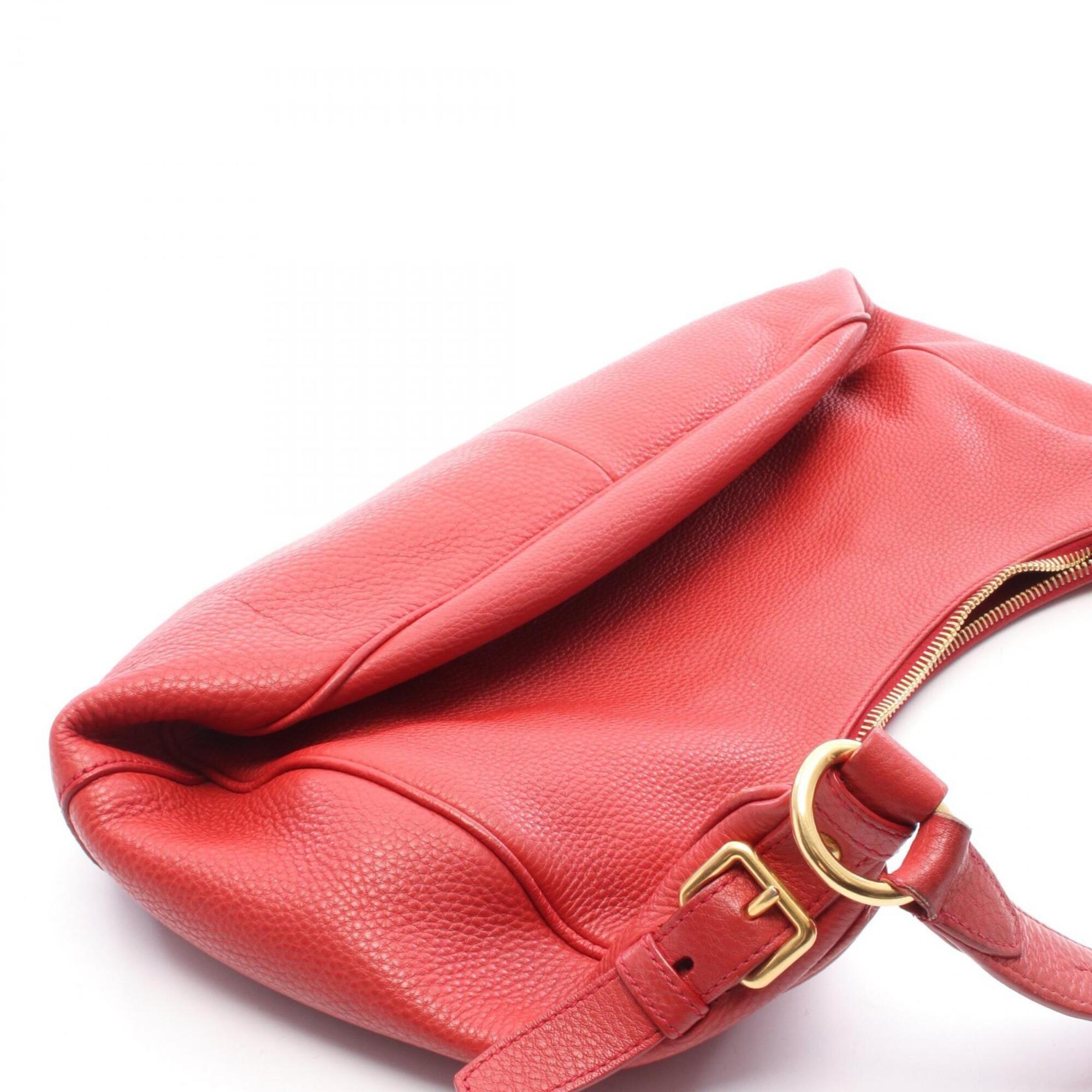 Prada Red Color Vitello Daino Handbag Shoulder Bag (Pre-Owned)