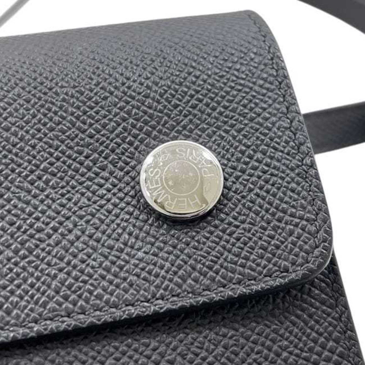 Hermes Black Leather Shoulder Bag (Pre-Owned)