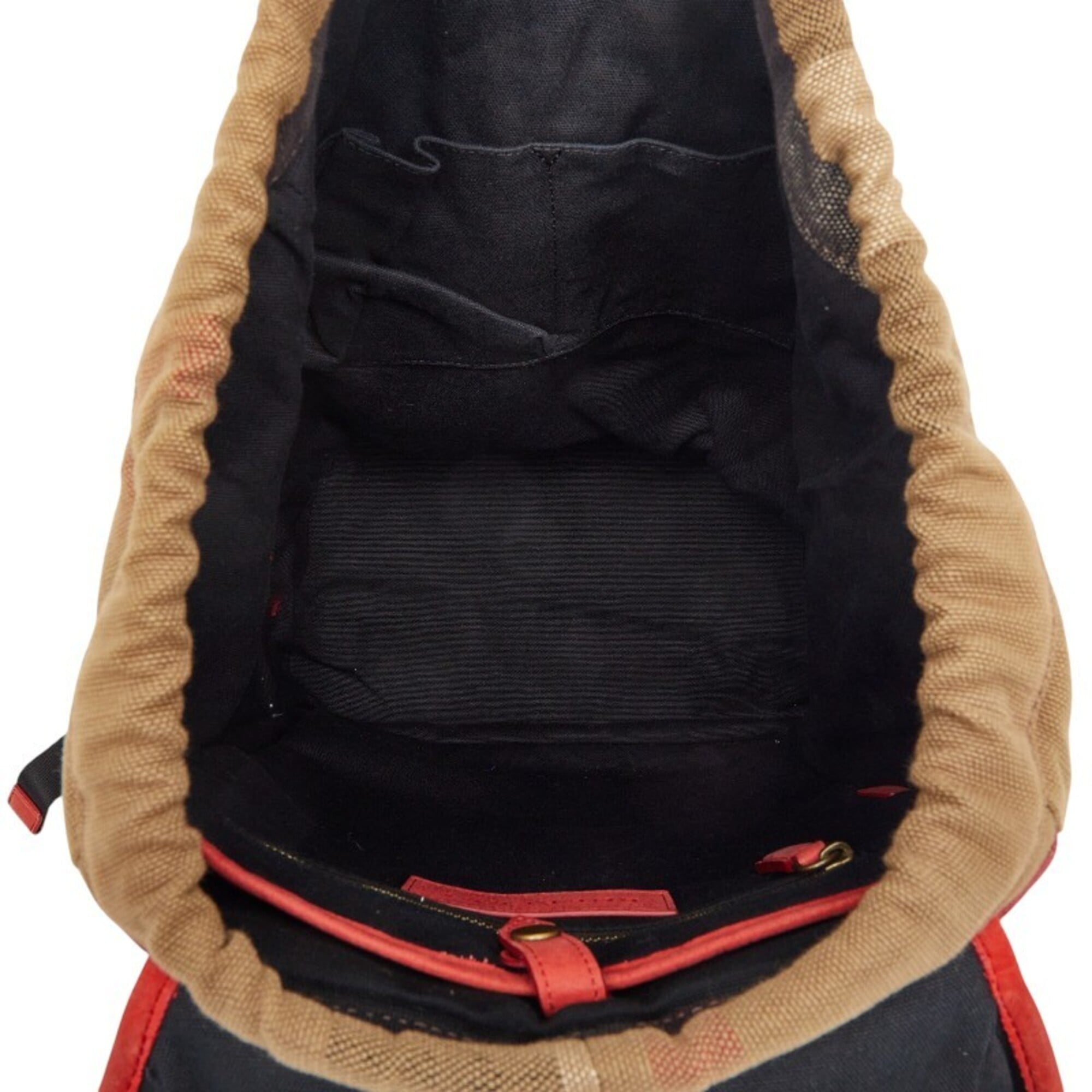 Burberry Beige Multi-Color Canvas Leather Backpack (Pre-Owned)