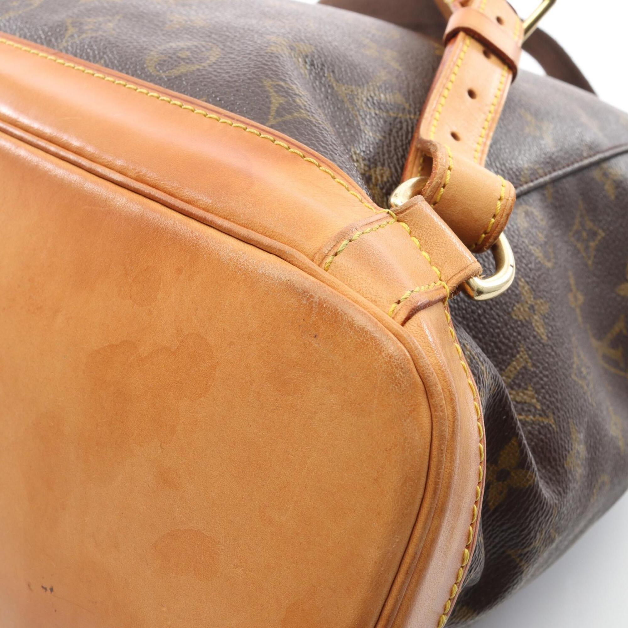 Louis Vuitton Brown Monogram Coated Canvas Leather Backpack (Pre-Owned)
