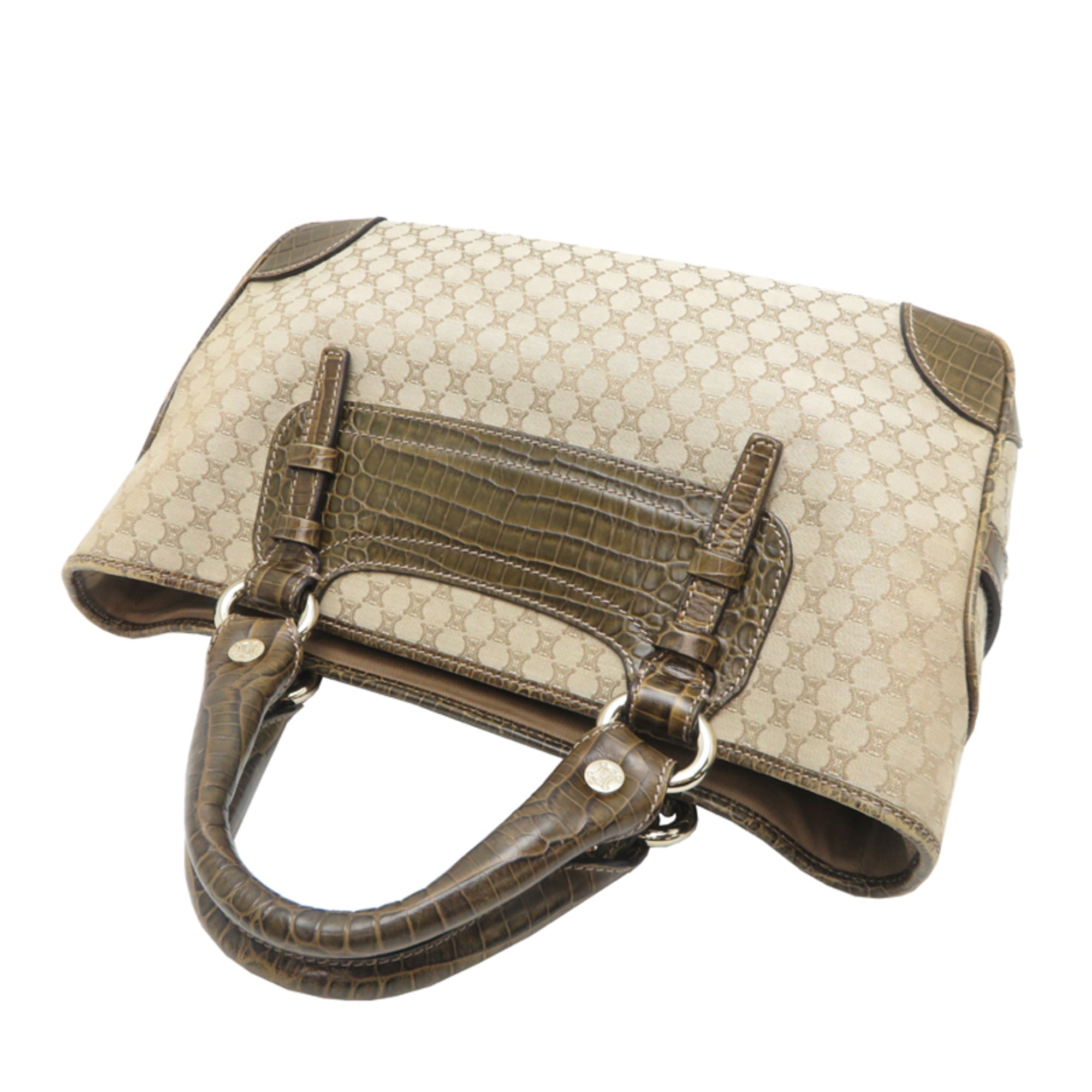 Celine Beige Canvas Leather Handbag (Pre-Owned)