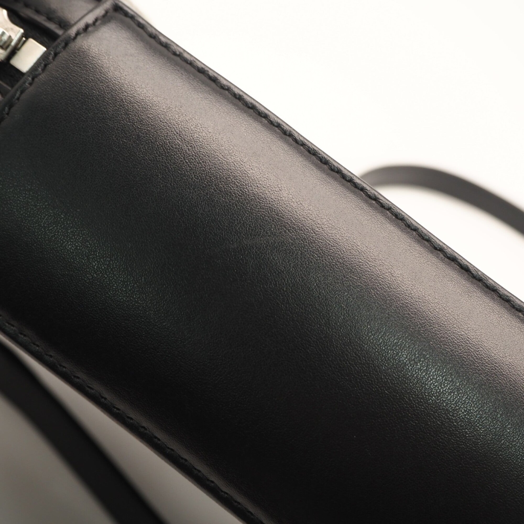 Celine Black Brown Coated Canvas Leather Shoulder Bag (Pre-Owned)