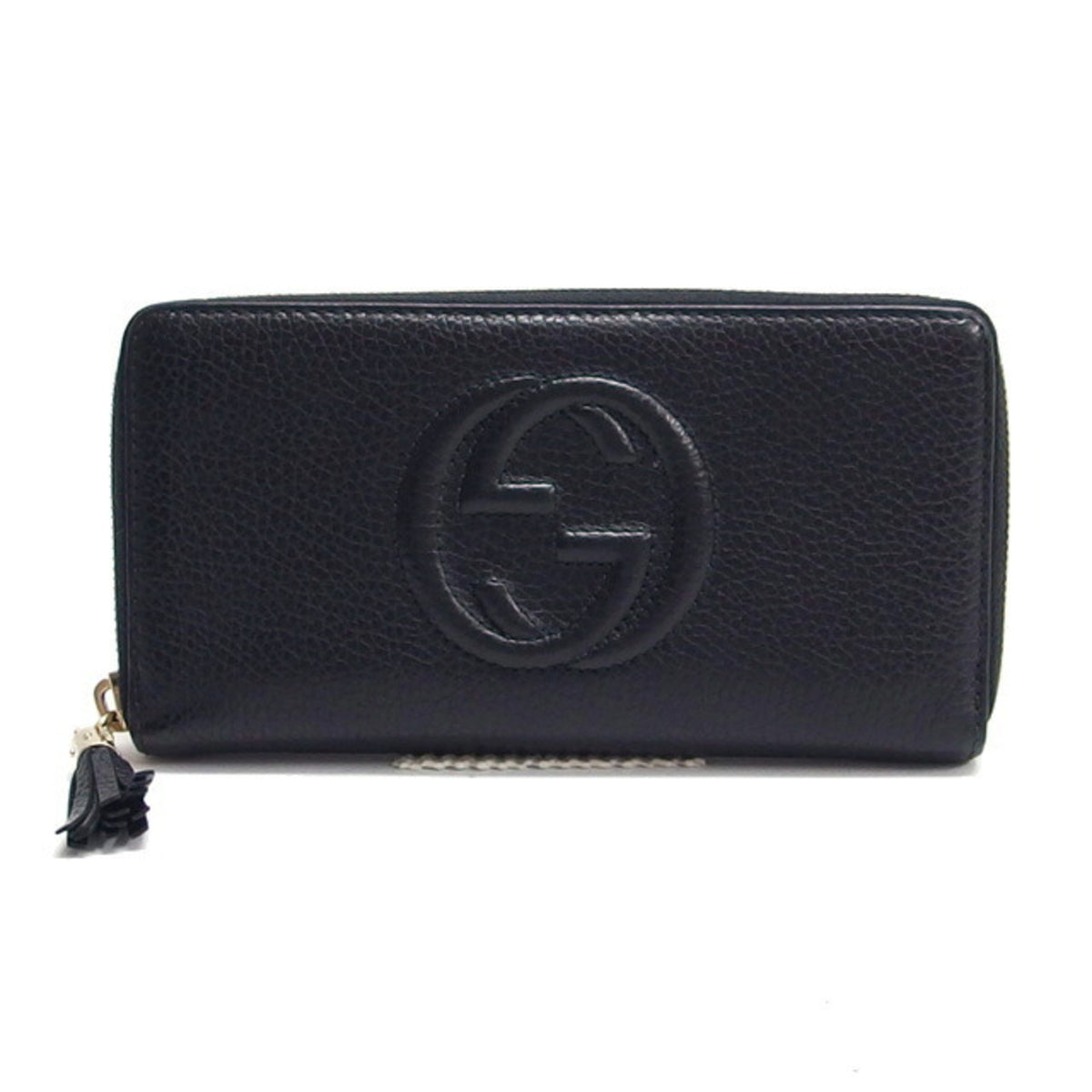 Gucci Black Leather Long Wallet (Bi-Fold) (Pre-Owned)