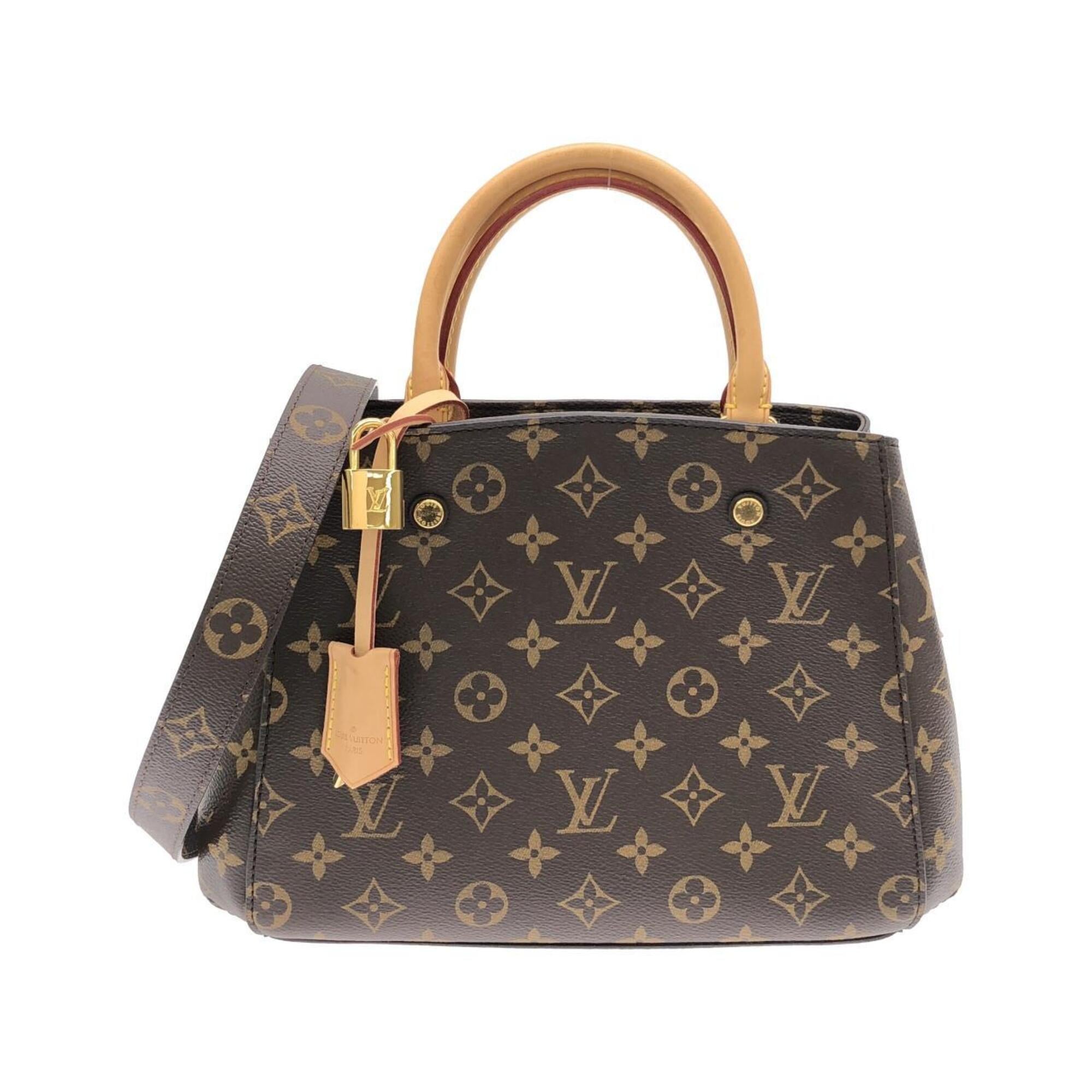 Louis Vuitton Marron Monogram Coated Canvas Handbag (Pre-Owned)