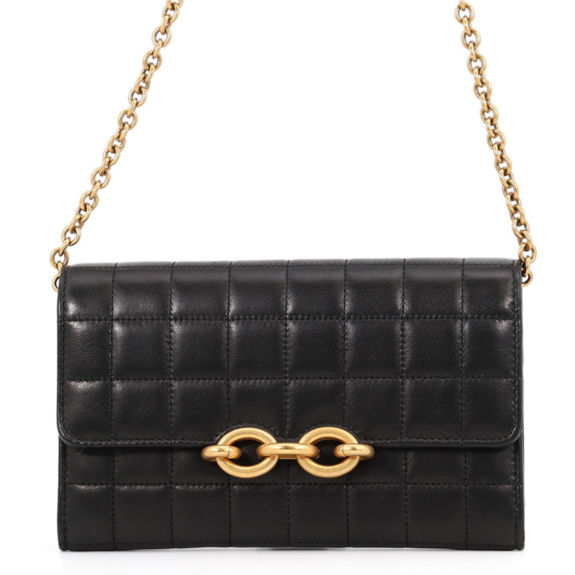 Yves Saint Laurent Black Chain/Shoulder Wallet (Pre-Owned)