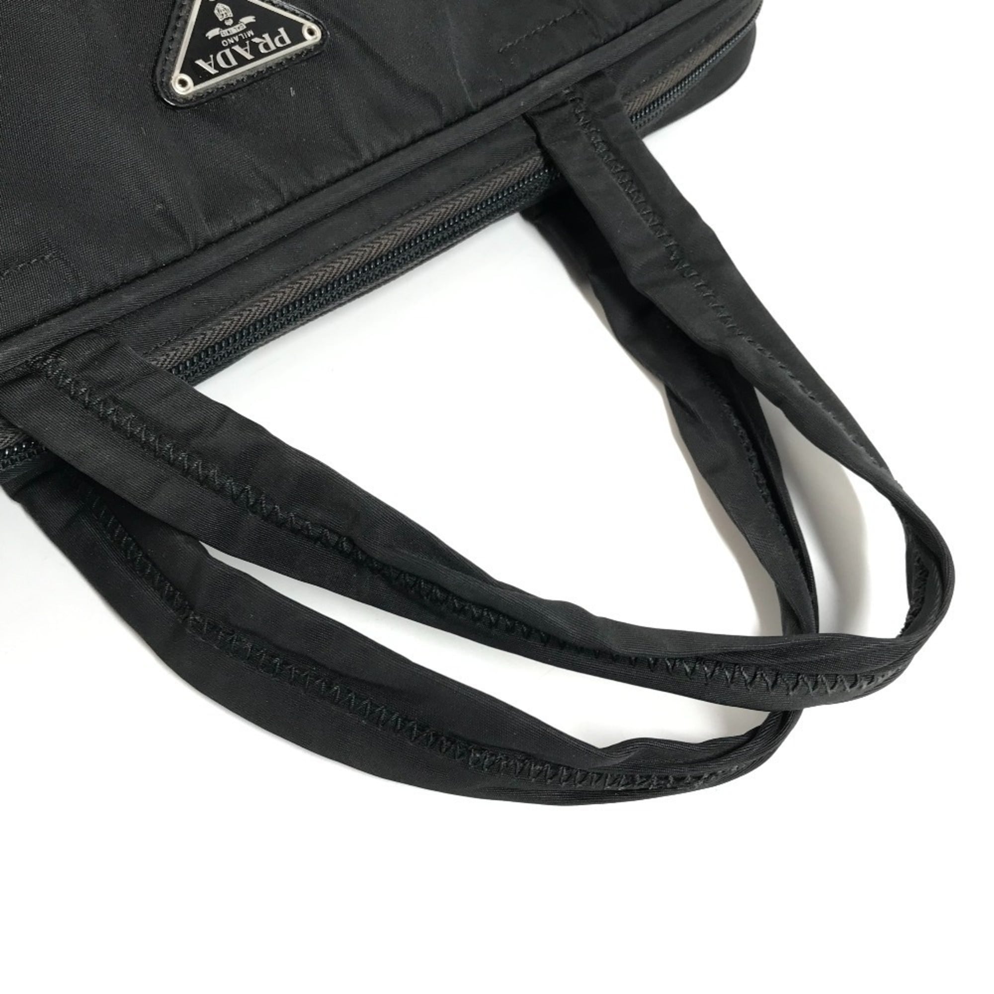 Prada Black Nylon Briefcase Handbag Tote Bag (Pre-Owned)