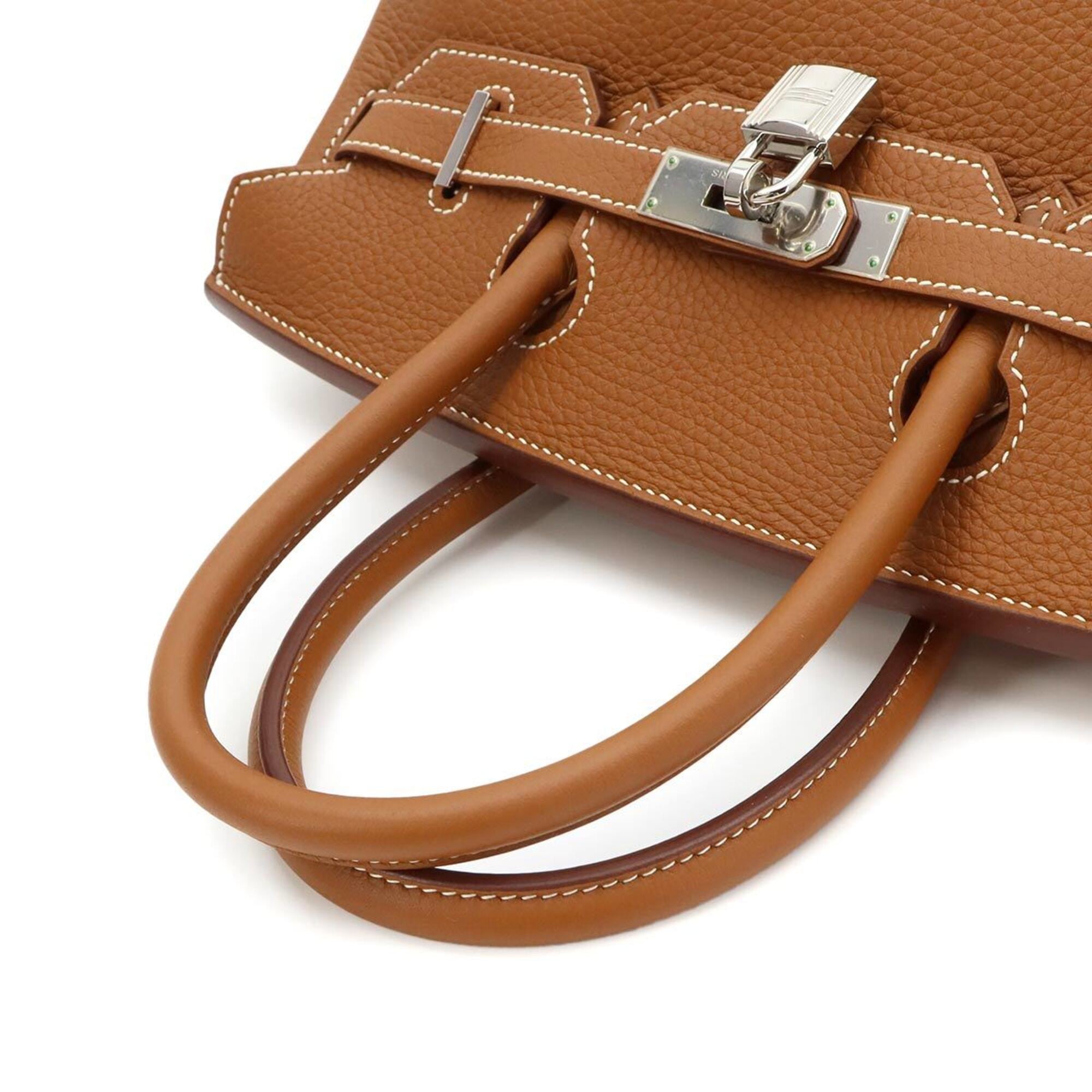 Hermes Brown Taurillon Clemence Leather Handbag (Pre-Owned)