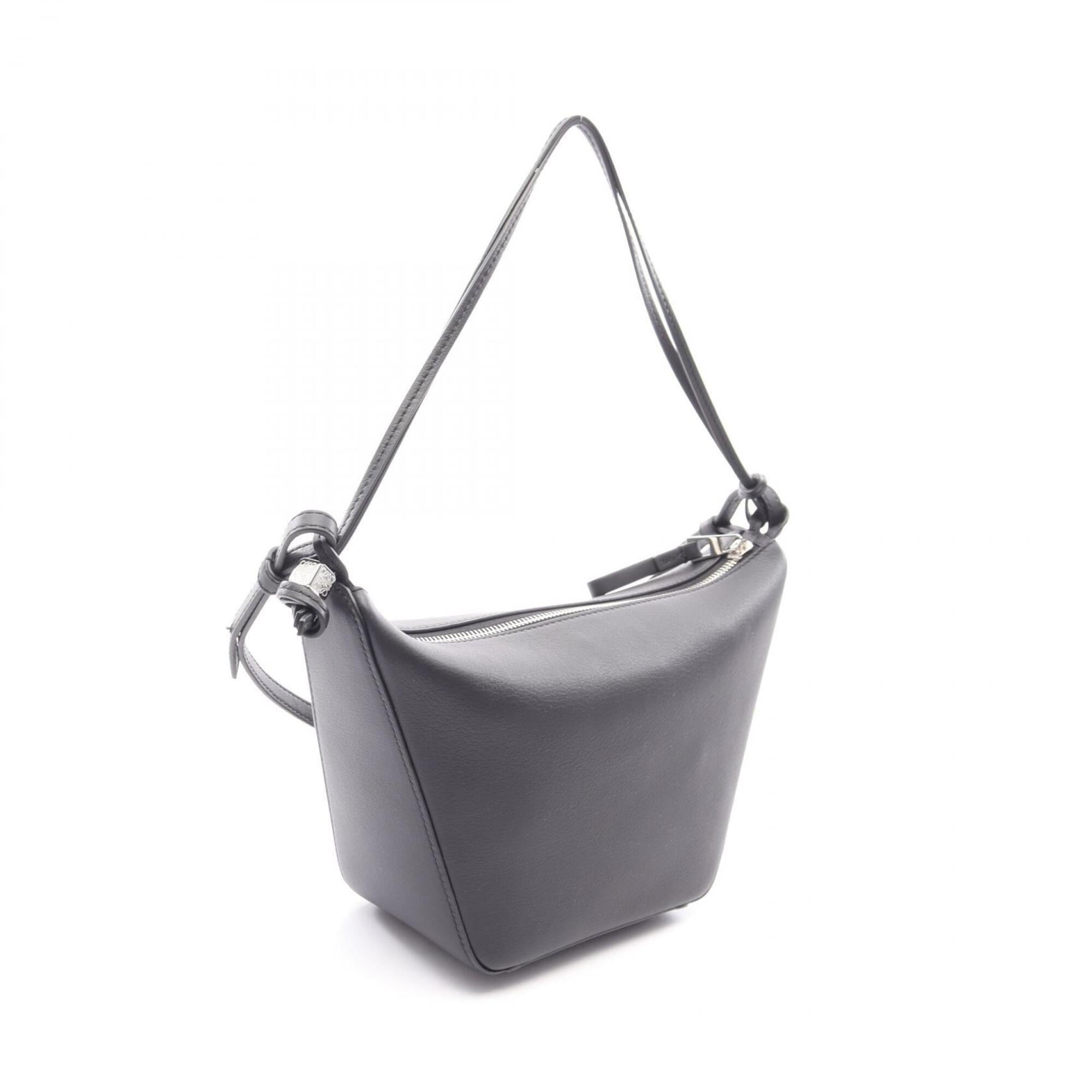 Loewe Hammock Black Leather Handbag Shoulder Bag (Pre-Owned)