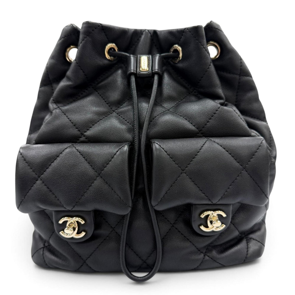 Chanel Black Leather Backpack (Pre-Owned)