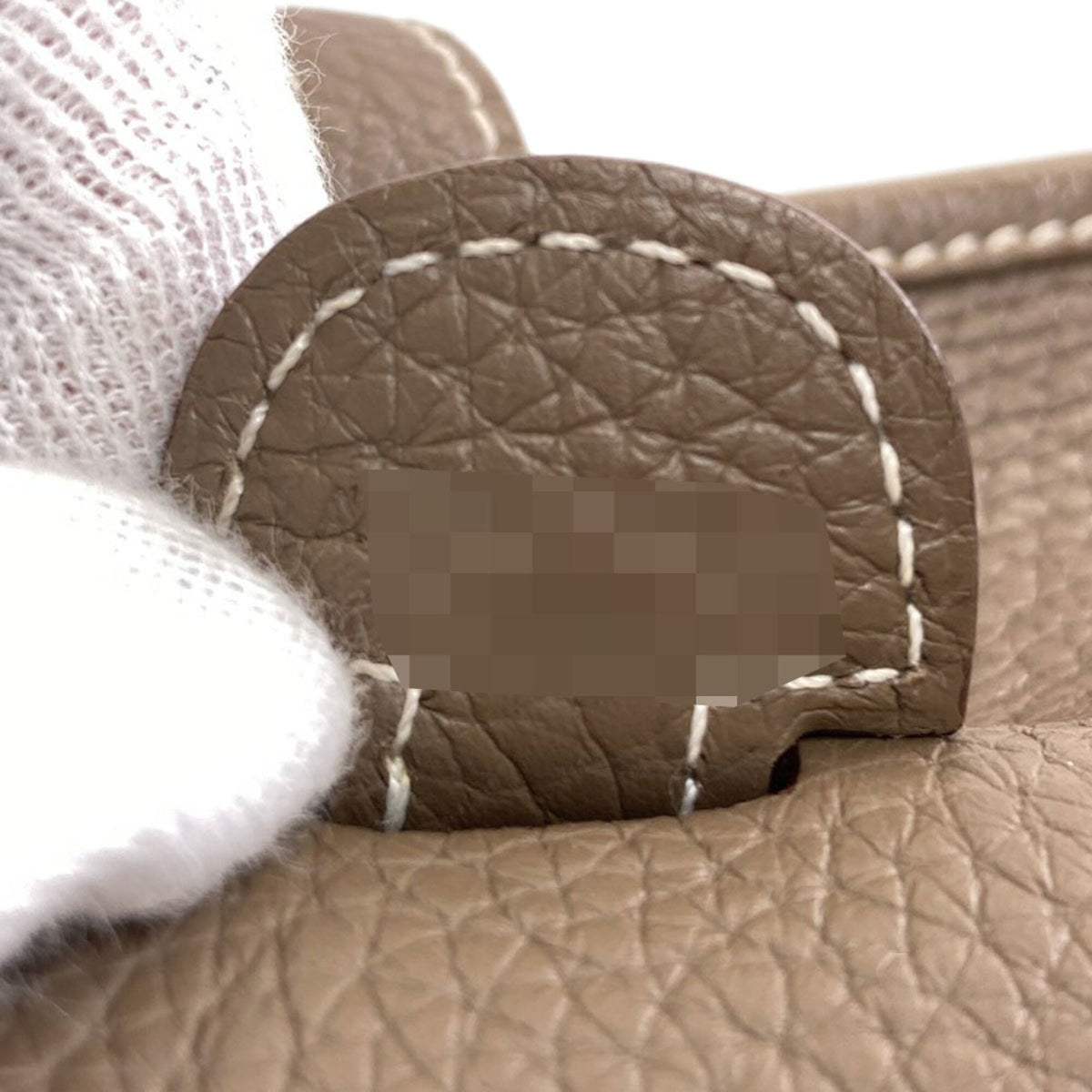 Hermes Etoupe Gray Taurillon Clemence Leather Shoulder Bag (Pre-Owned)