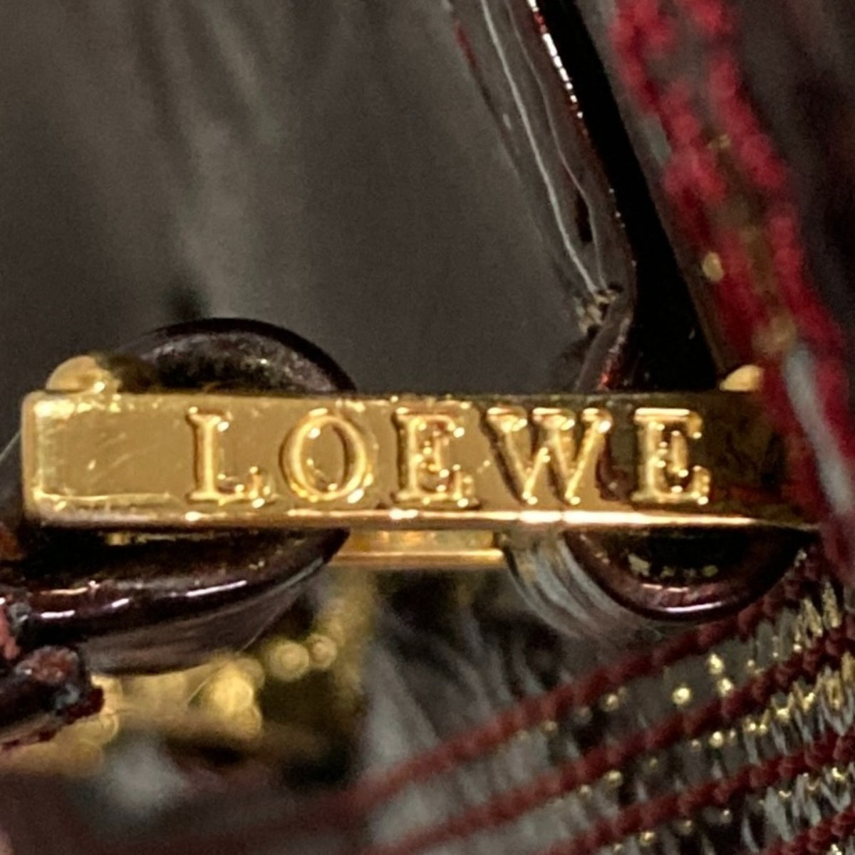 Loewe Burgundy Patent Leather Handbag (Pre-Owned)