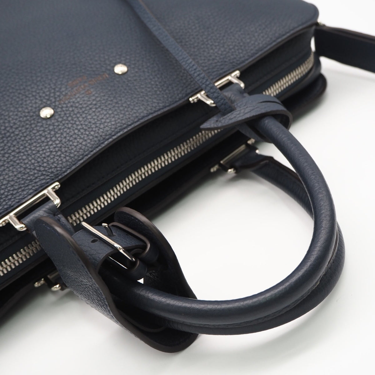 Louis Vuitton Navy Leather Briefcase (Pre-Owned)