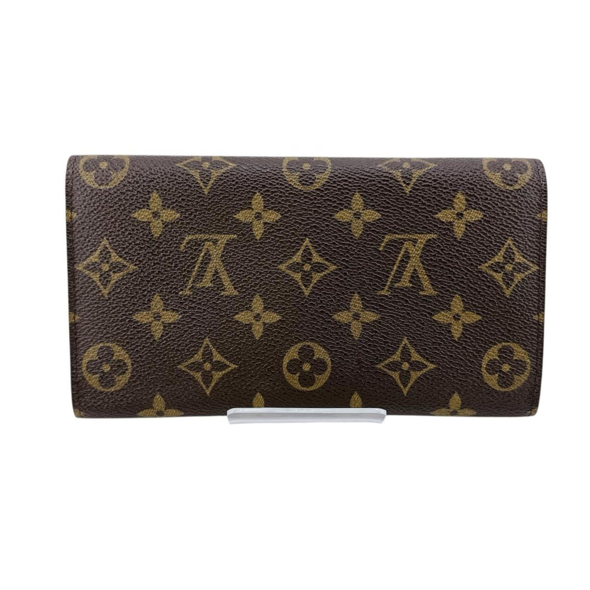 Louis Vuitton Brown Monogram Long Wallet (Tri-Fold) (Pre-Owned)