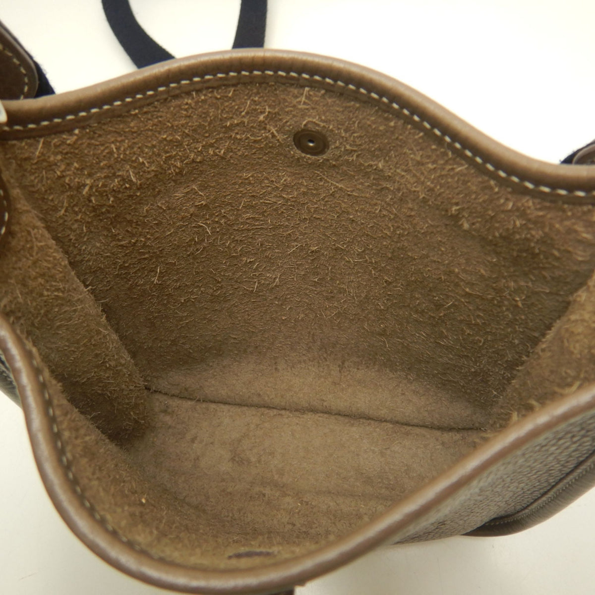 Hermes Etoupe Gray Taurillon Clemence Leather Shoulder Bag (Pre-Owned)