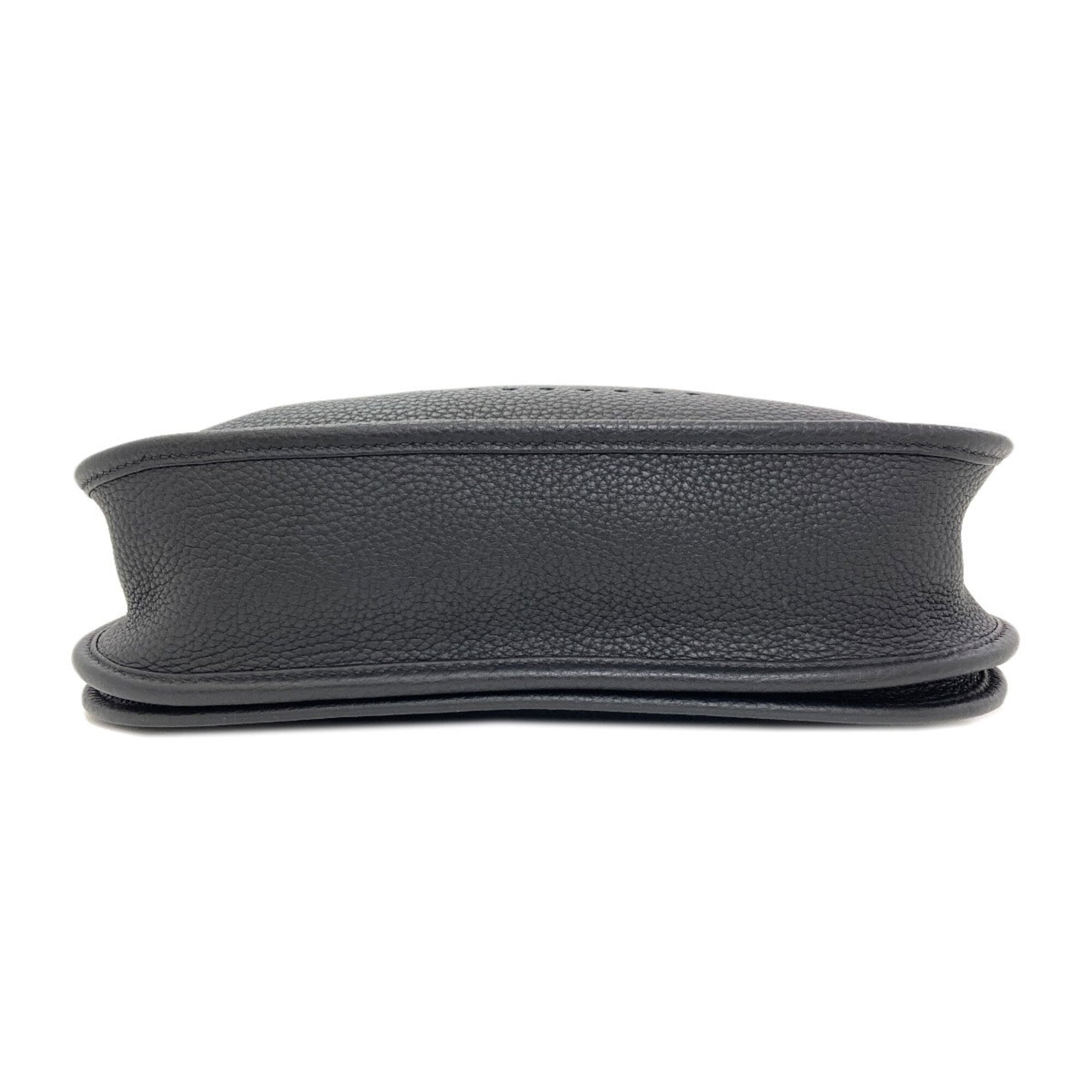 Hermes Black Taurillon Clemence Leather Shoulder Bag