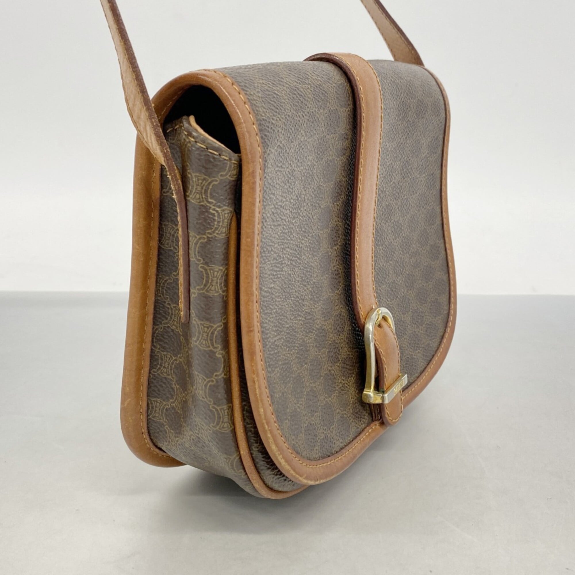 Celine Brown Pvc Shoulder Bag (Pre-Owned)