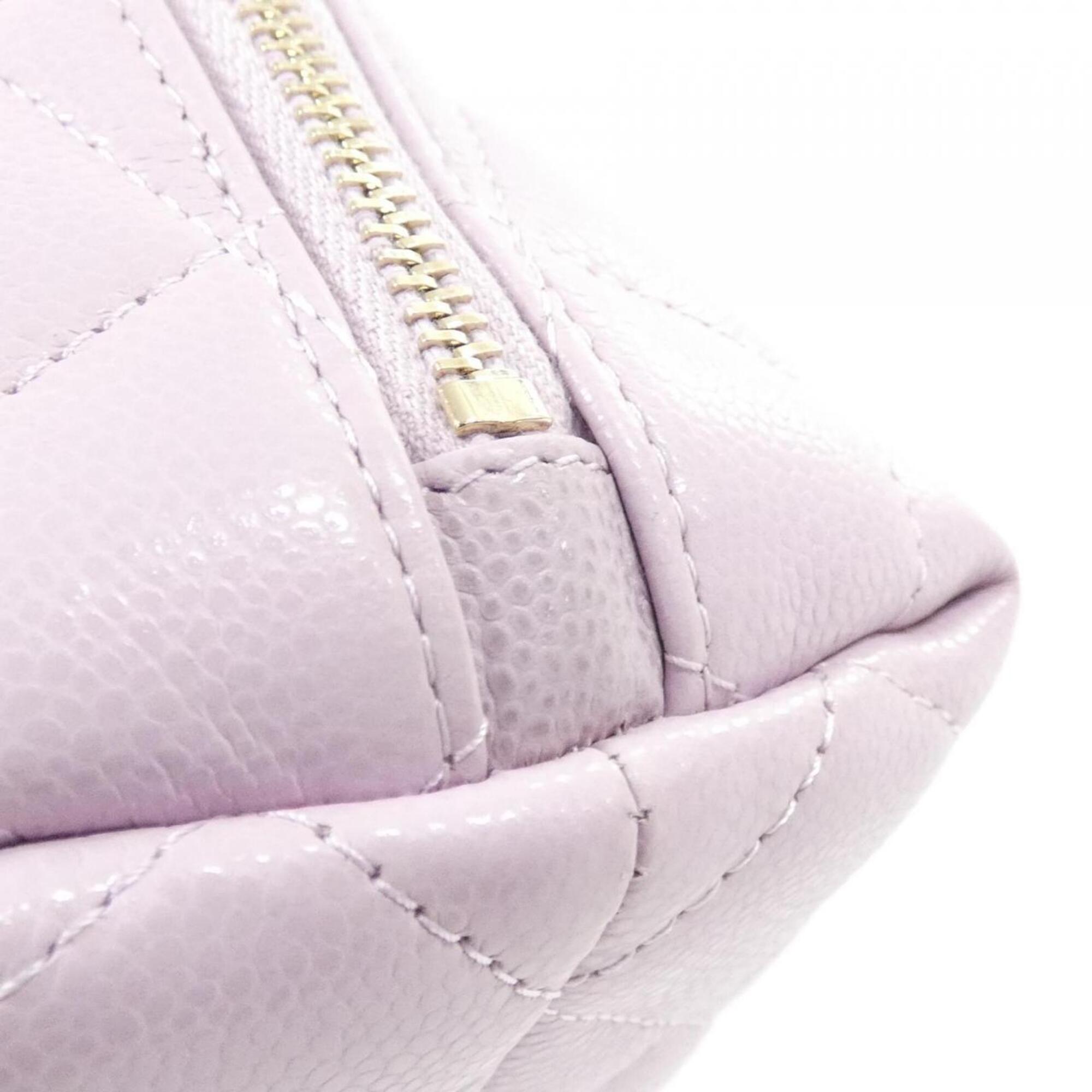 Chanel Pink Grained Calfskin Handbag Pouch (Pre-Owned)