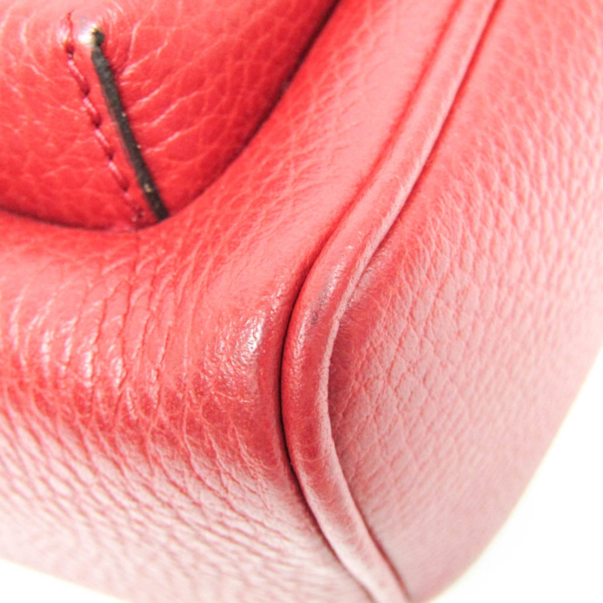 Gucci Soho Red Color Leather Backpack (Pre-Owned)