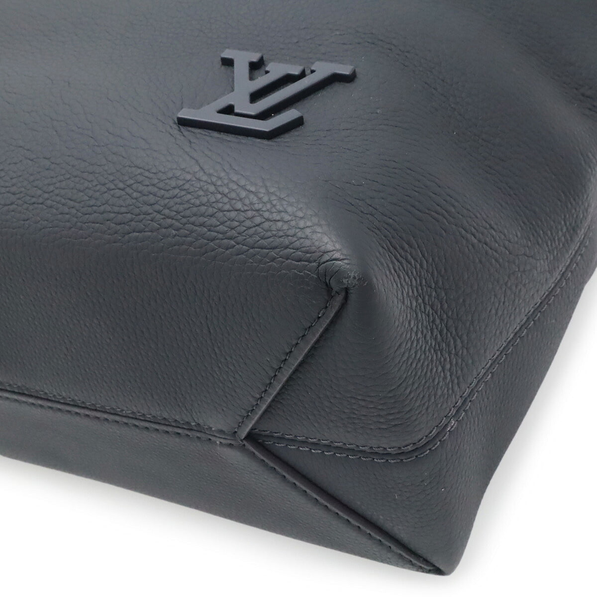 Louis Vuitton Blue Leather Shoulder Bag Tote Bag (Pre-Owned)