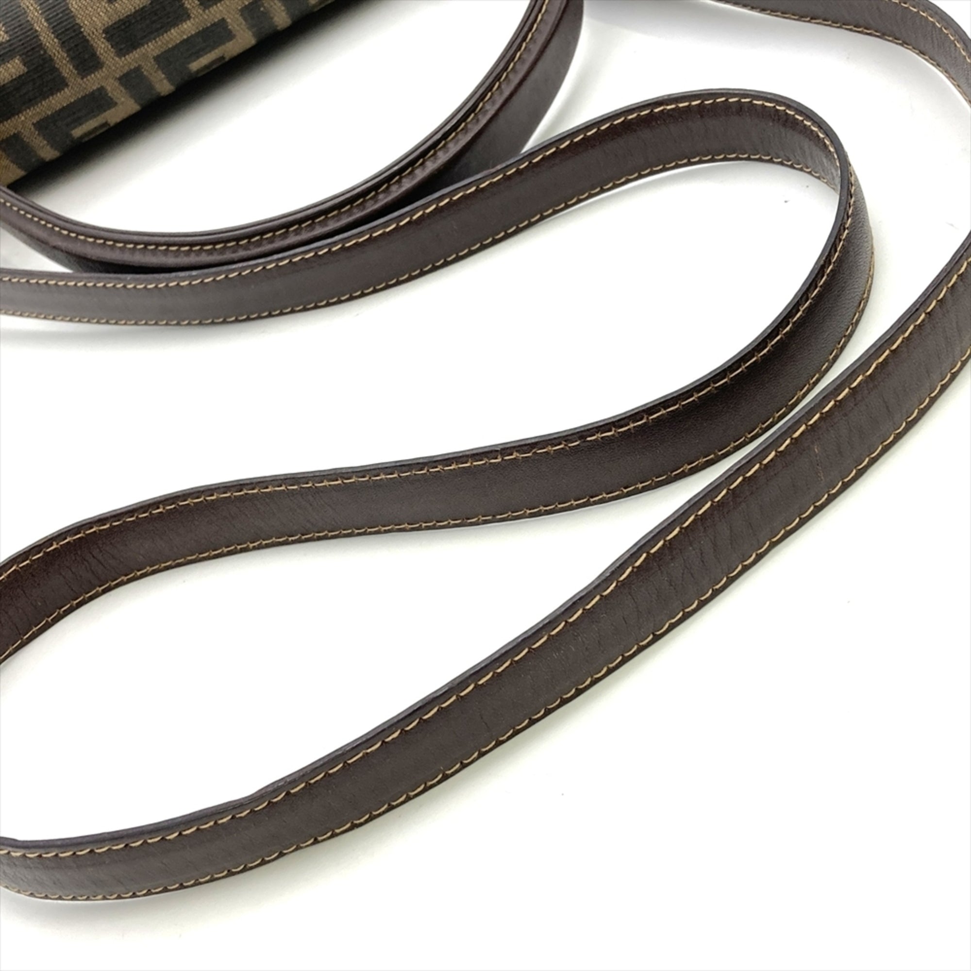 Fendi Brown Canvas Shoulder Bag (Pre-Owned)