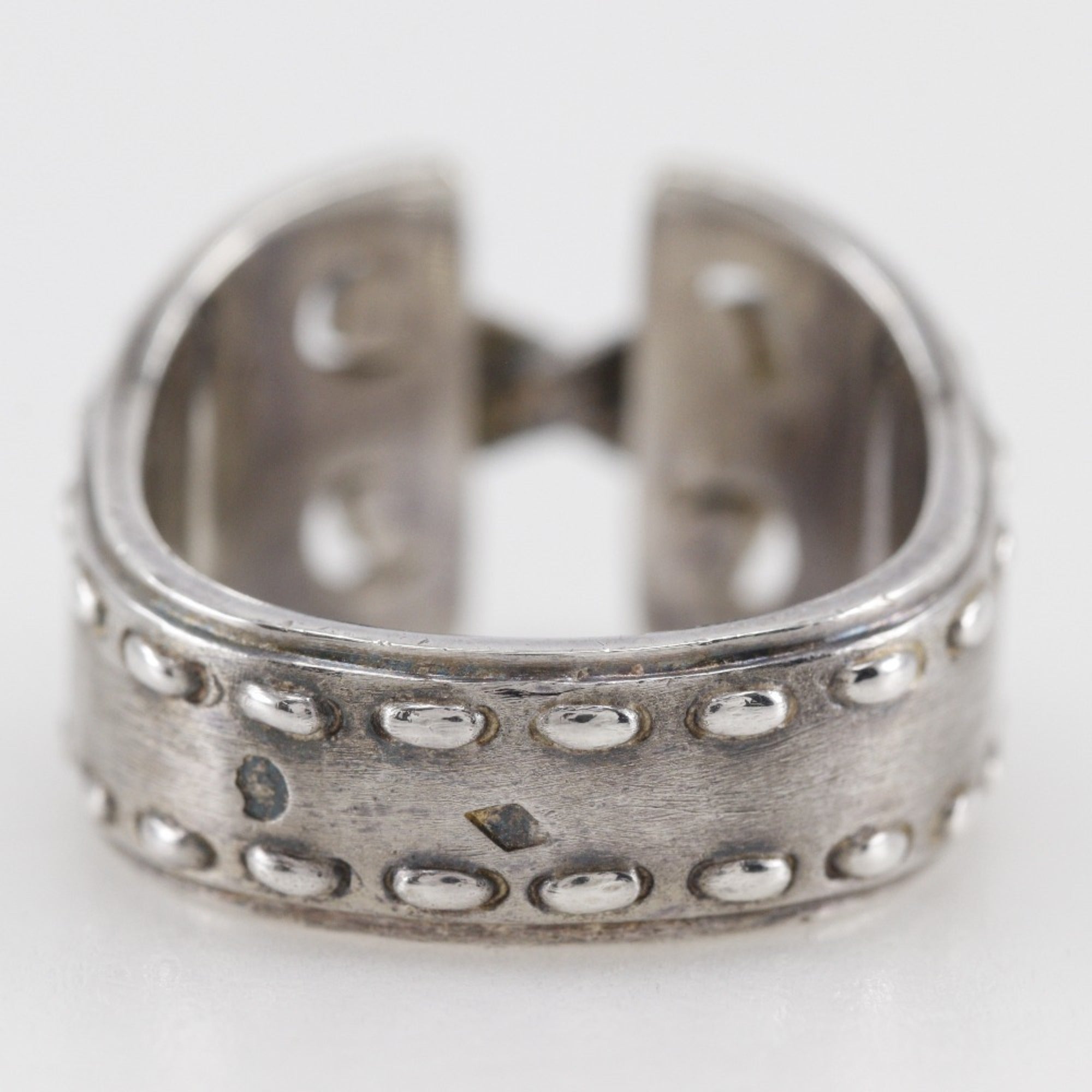 Hermes Silver 925 Band Ring (Pre-Owned)