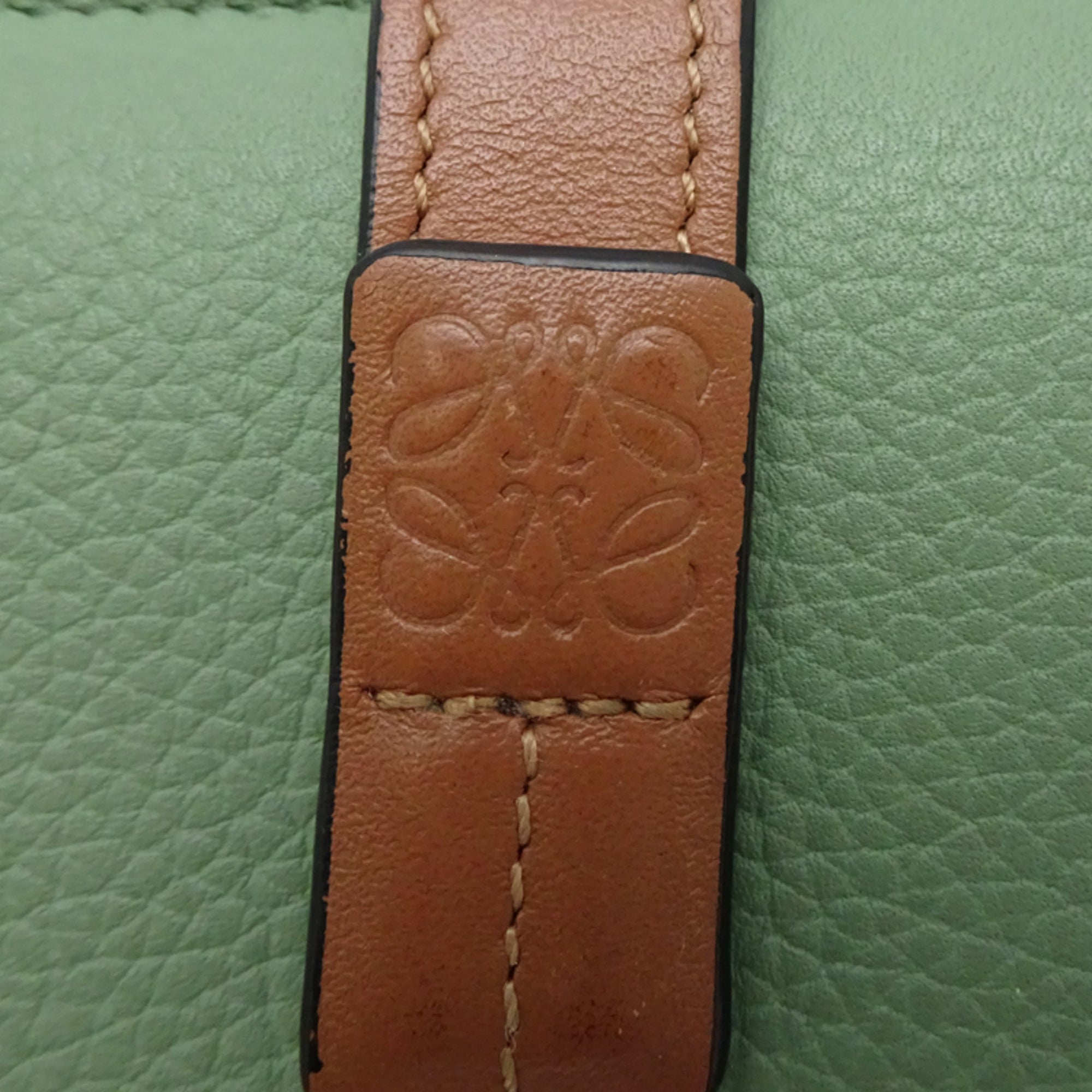 Loewe Brown Moss Green Leather Wallet (Bi-Fold) (Pre-Owned)