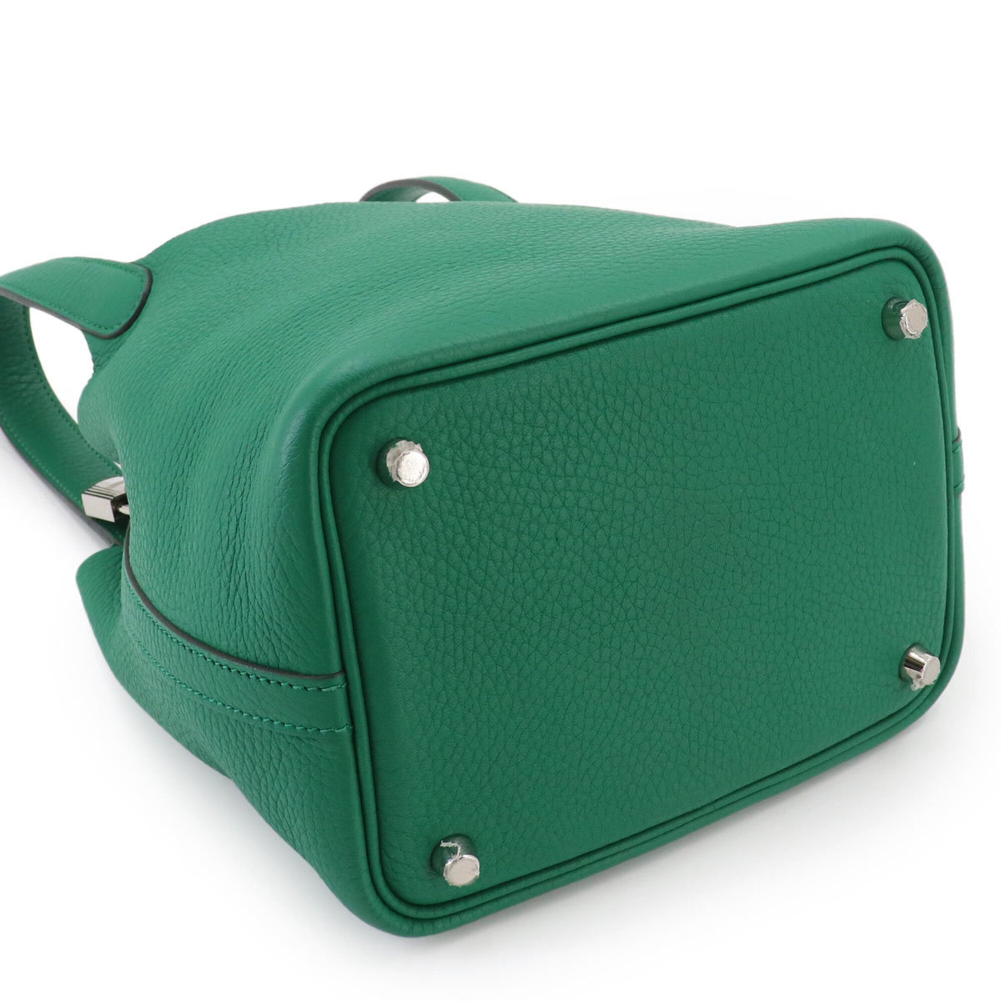Piko Green Leather Handbag (Pre-Owned)