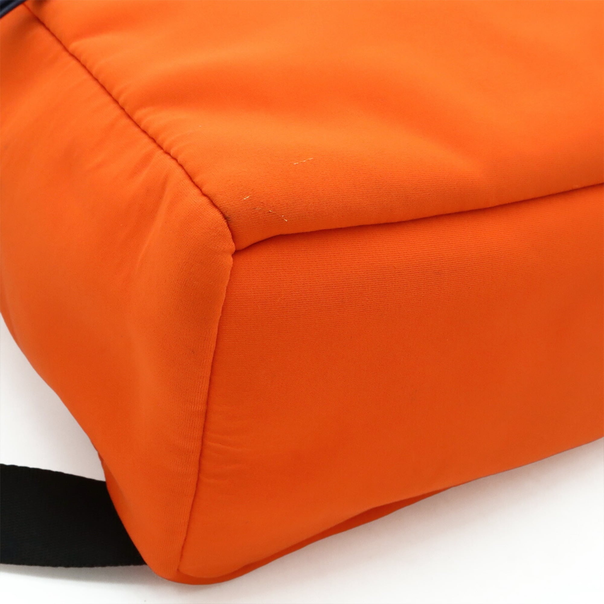 Fendi Black Orange Neoprene Leather Backpack (Pre-Owned)